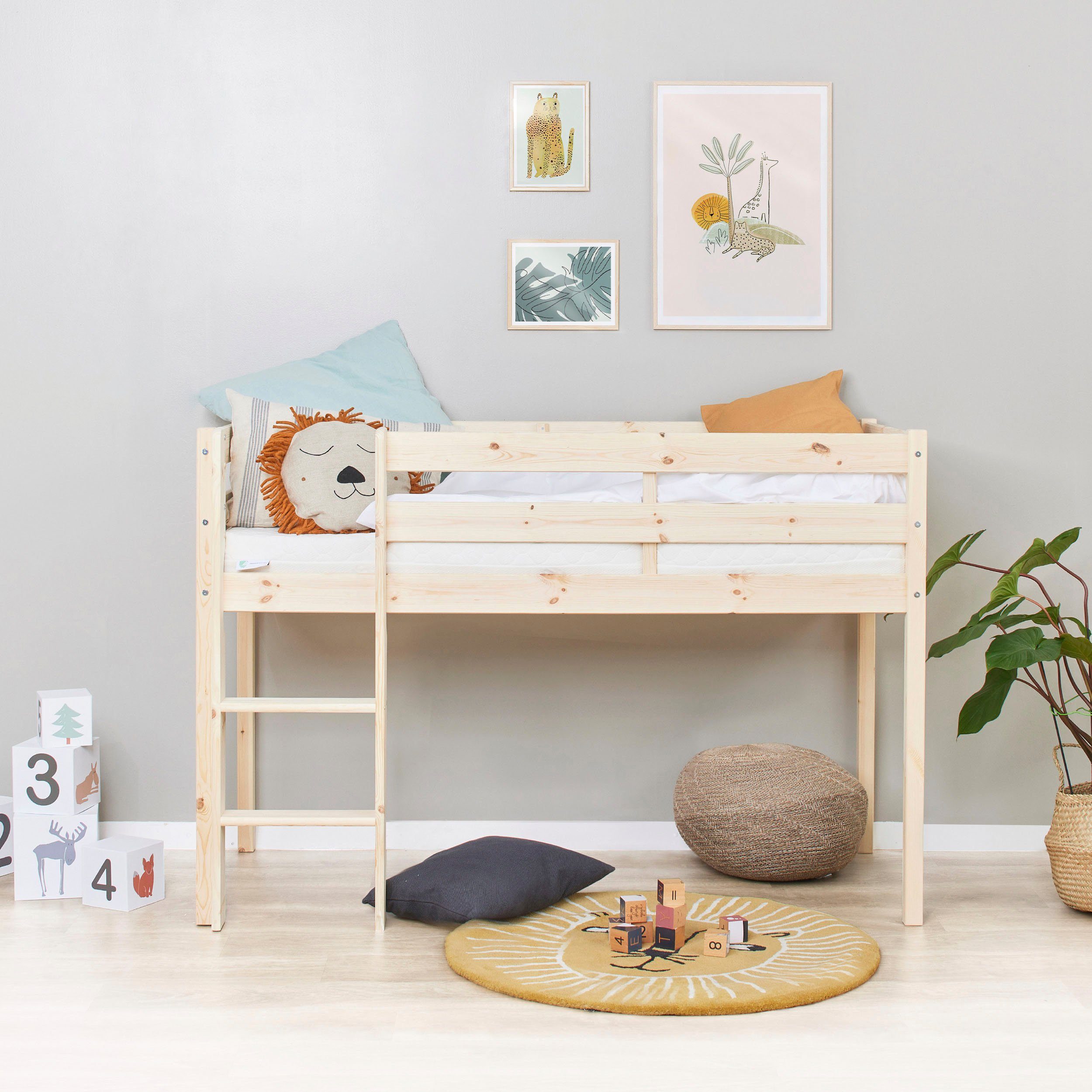 Hoppekids Speelbed ECO COMFORT, hoogslaper, deelbaar in 2 eenpersoonsbedden