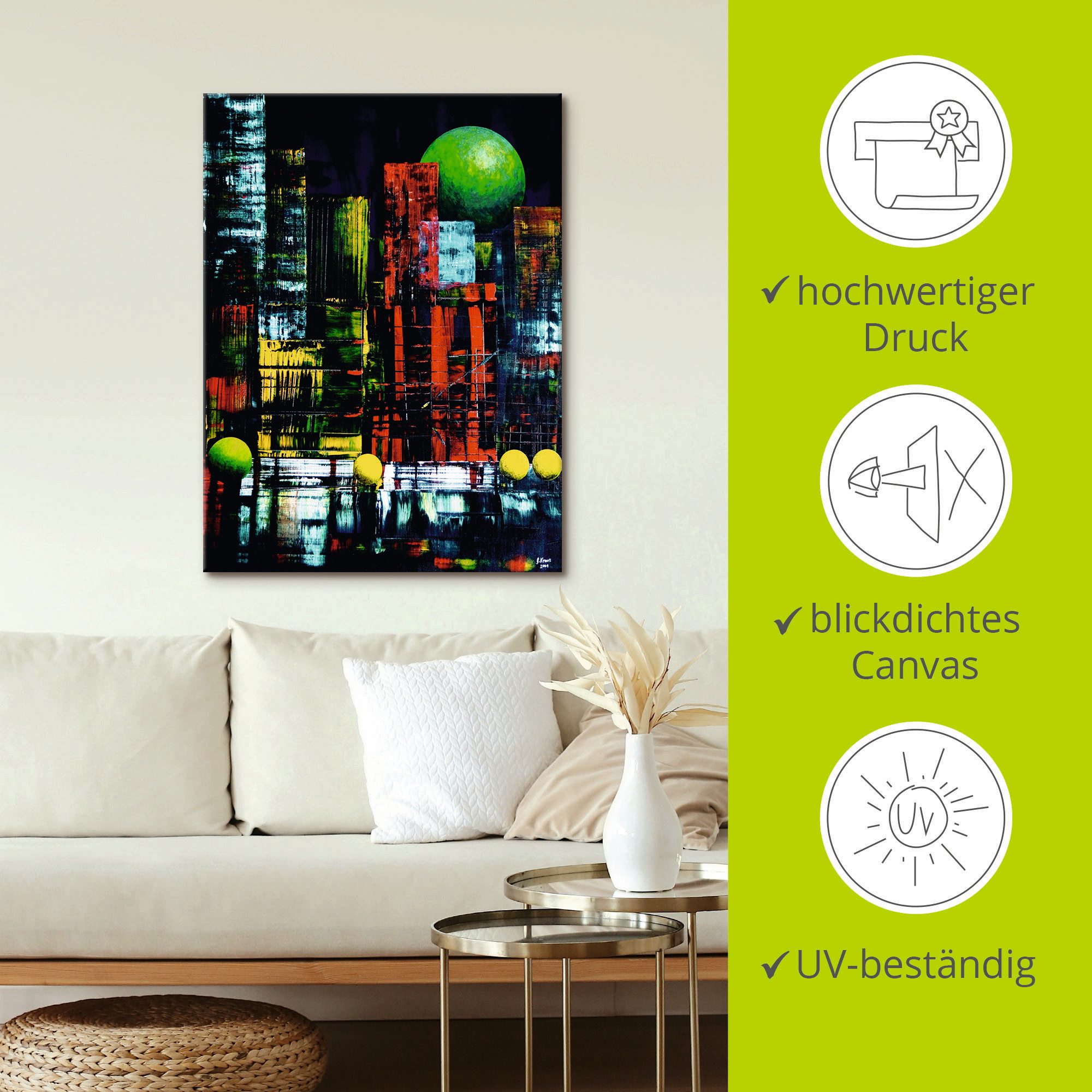 Artland Artprint New York abstract II als artprint op linnen, muursticker in verschillende maten