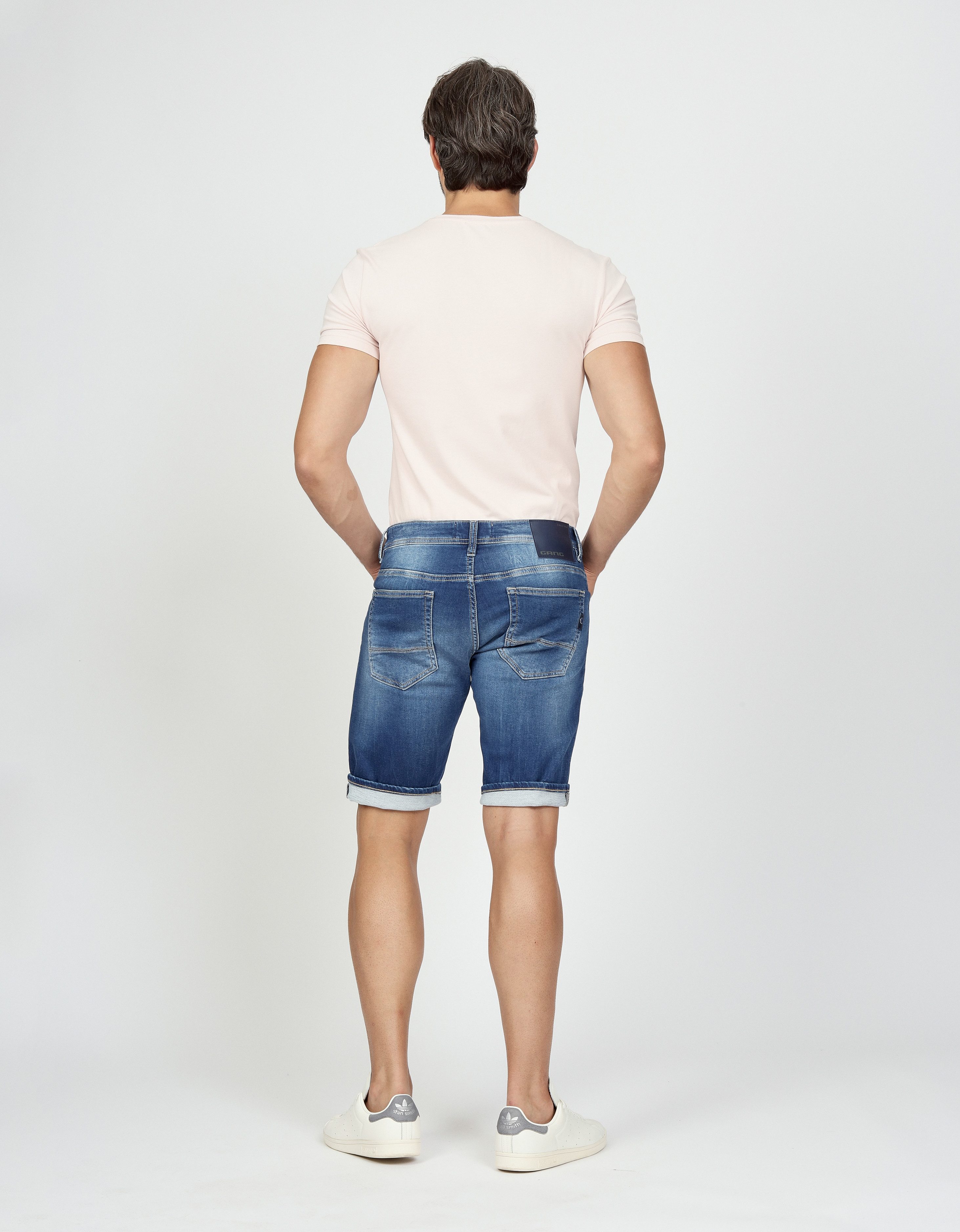 GANG Jeansshort 94NICO met omslagzoom