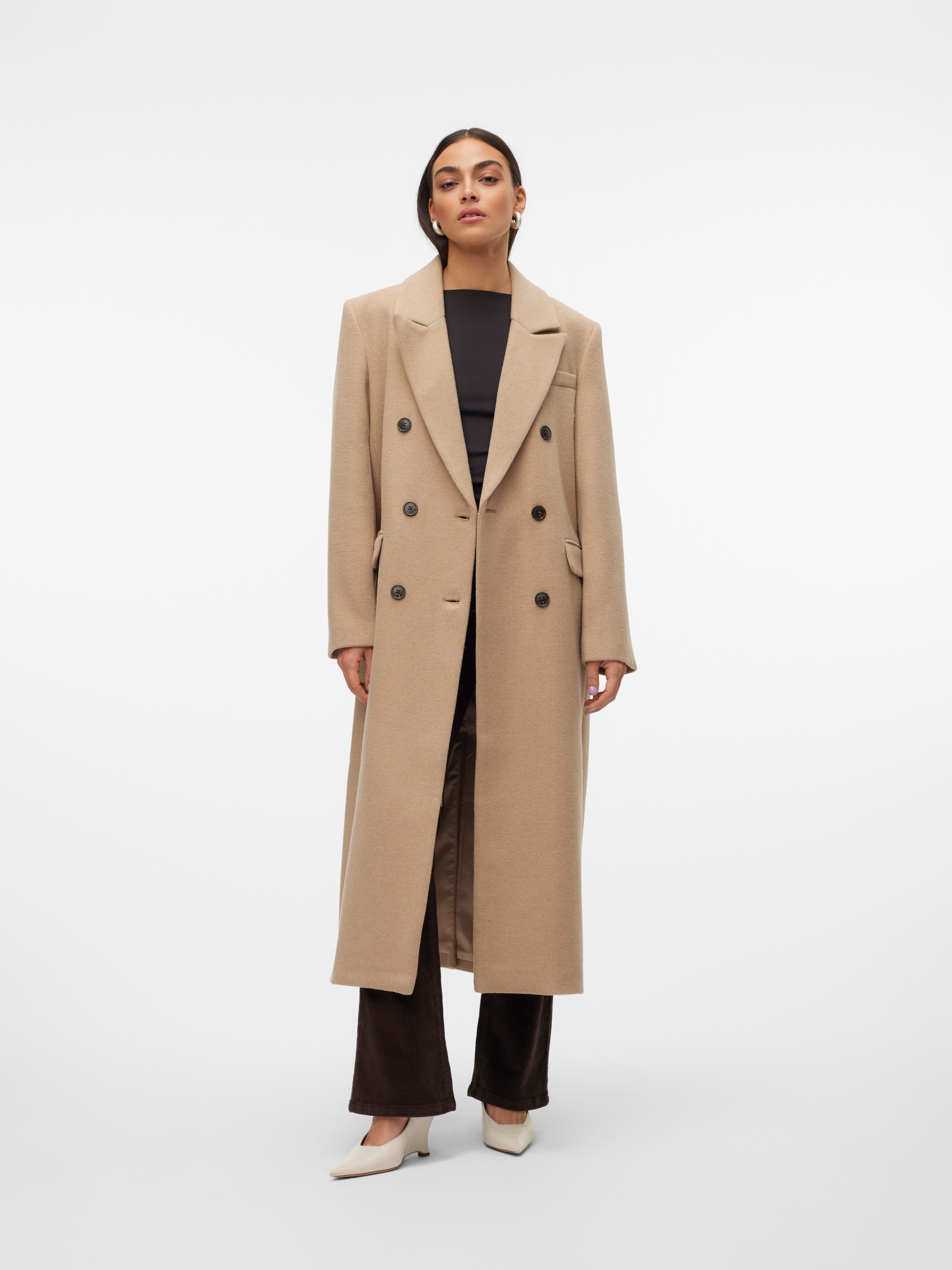 Vero Moda Lange jas VMEDENSIA LONG WOOL COAT GA
