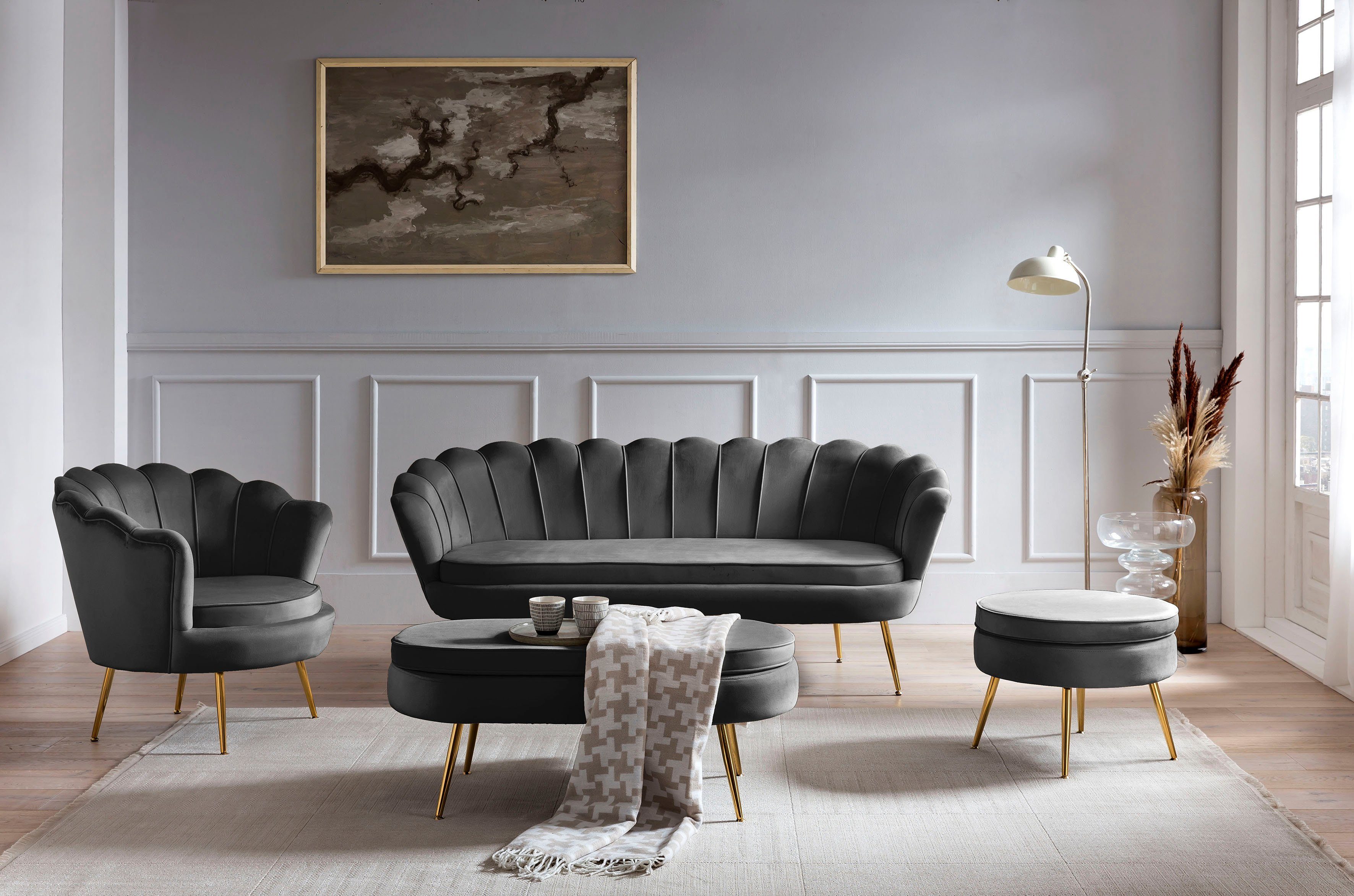 SalesFever Loungestoel Clam opvallend schelpdesign