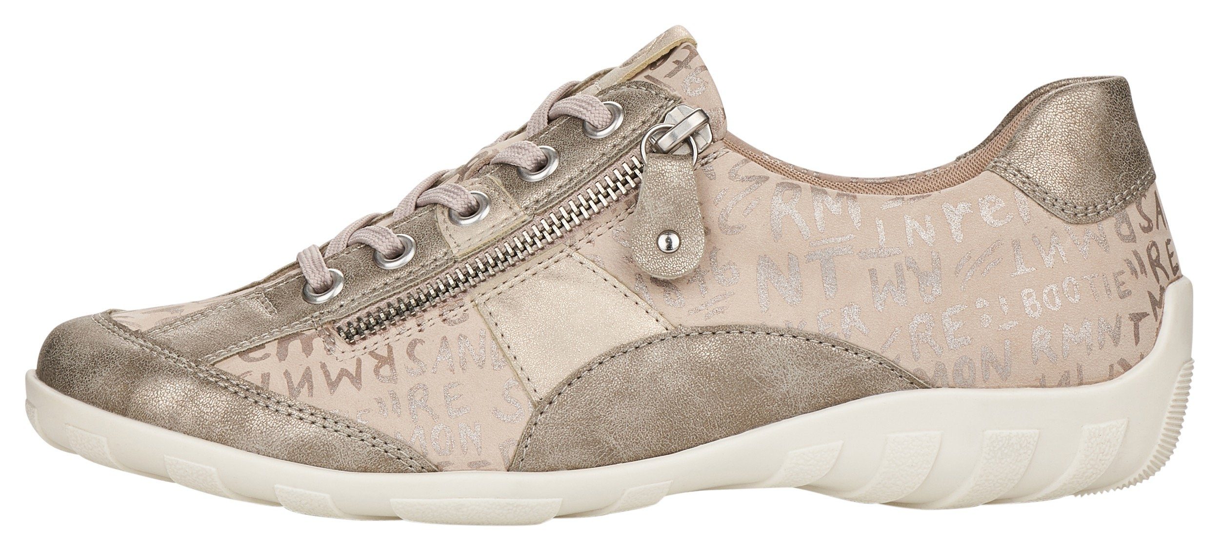 Remonte Veterschoenen met fijne metallic glans, vrijetijdsschoen, lage schoen, veterschoen