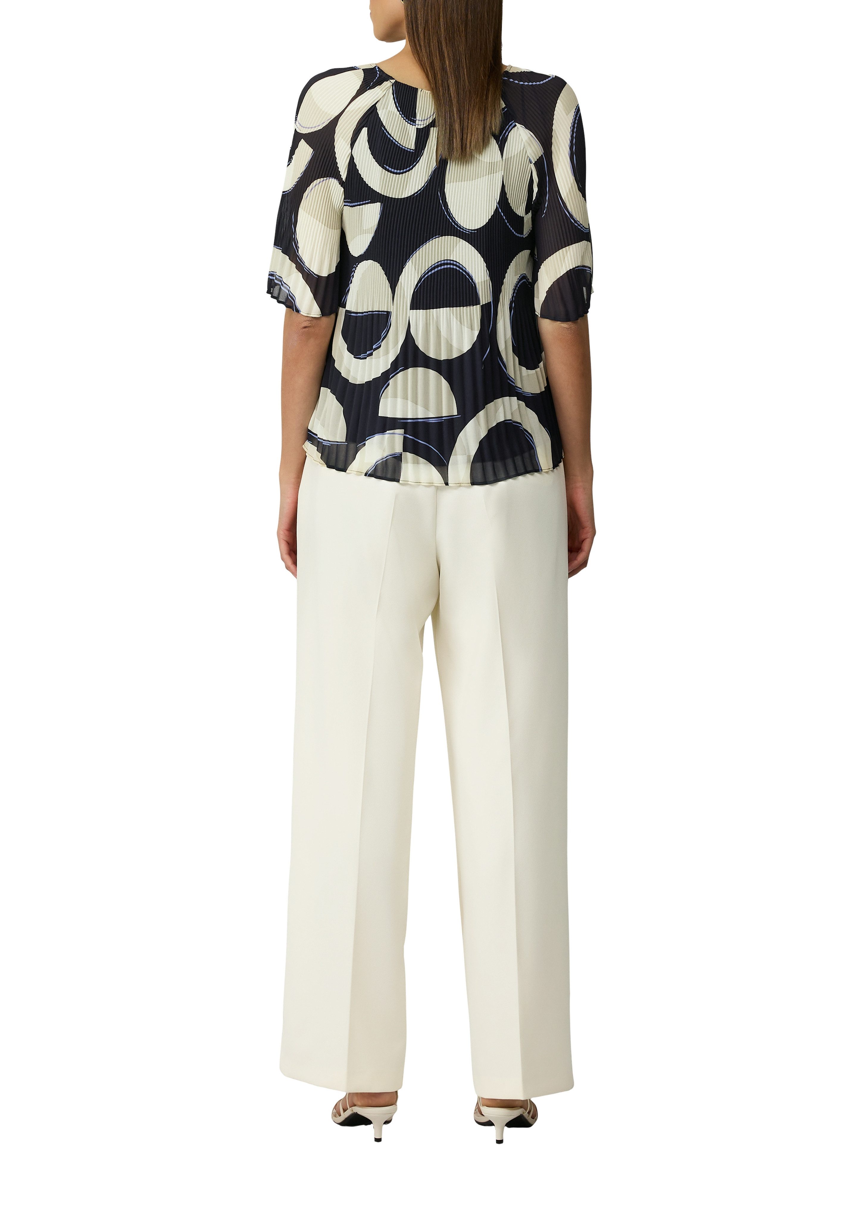 s.Oliver BLACK LABEL Blouse met korte mouwen met structuur
