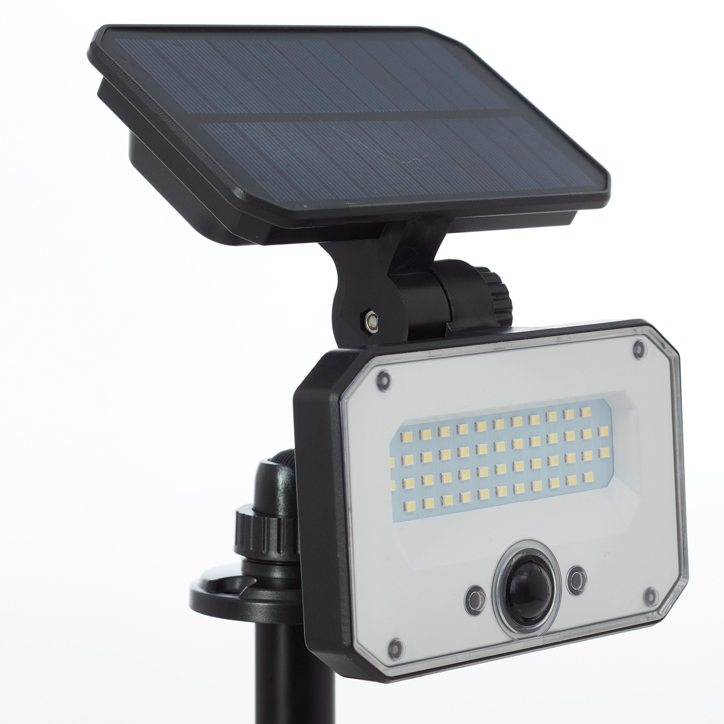 Brilliant Leuchten Led-tuinlamp JOPLIN LED buitenpriklamp, solar, 54 cm, 1100 lm, 4100 K, zwart (1 stuk)