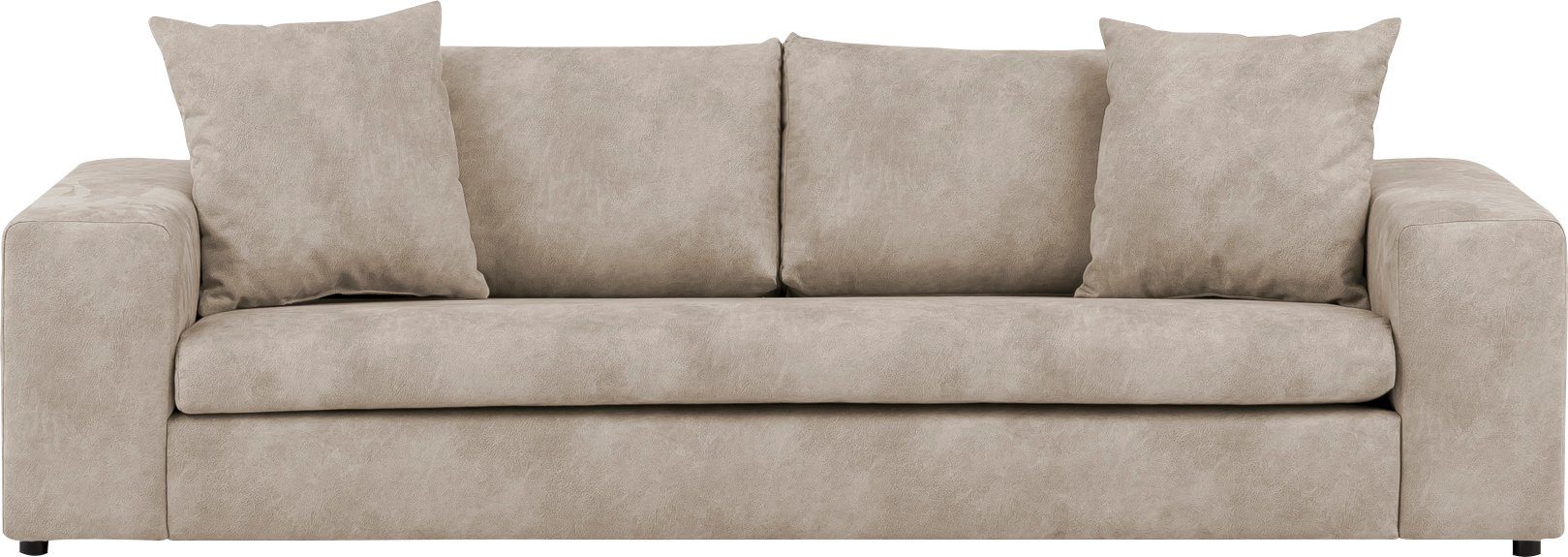 andas 3-zitsbank SLEETLAND XXL in fluweel of vintage lederlook