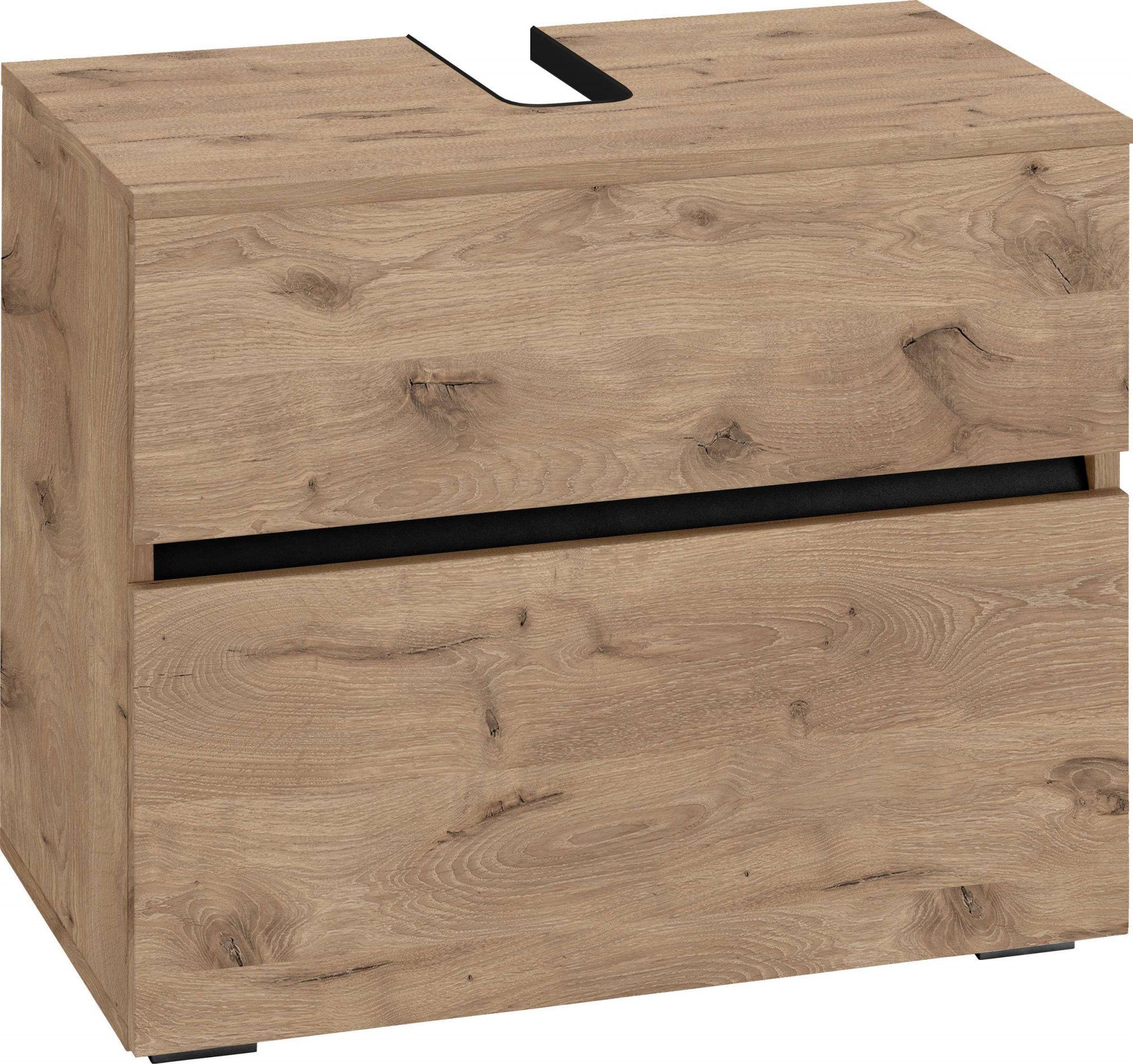 Home affaire Wastafelonderkast Wisla Sifon uitsparing, push-to-open functie, breedte 60 cm, hoogte 55 cm
