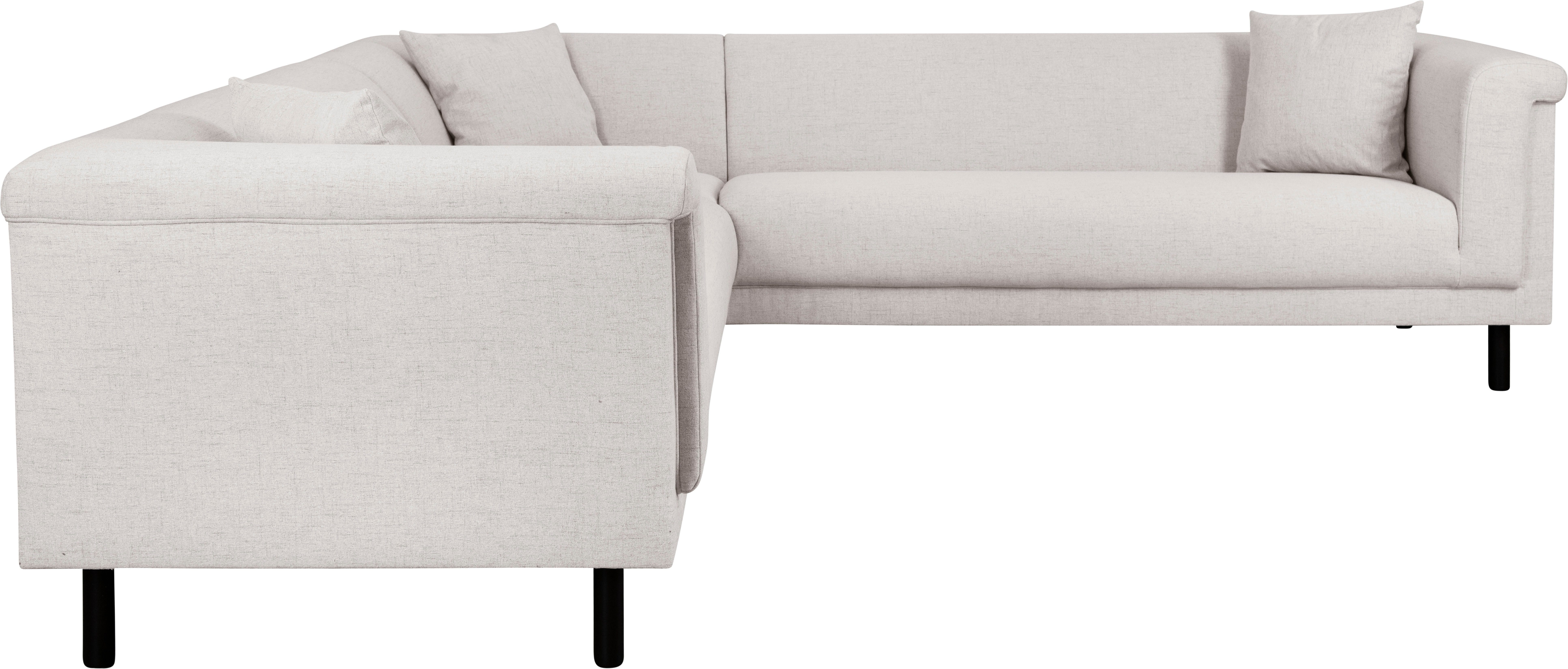 INOSIGN Hoekbank AGNIA L-vorm BxDxH: 244x244x71 cm incl. sierkussen, gelijkbenig, ook in cord