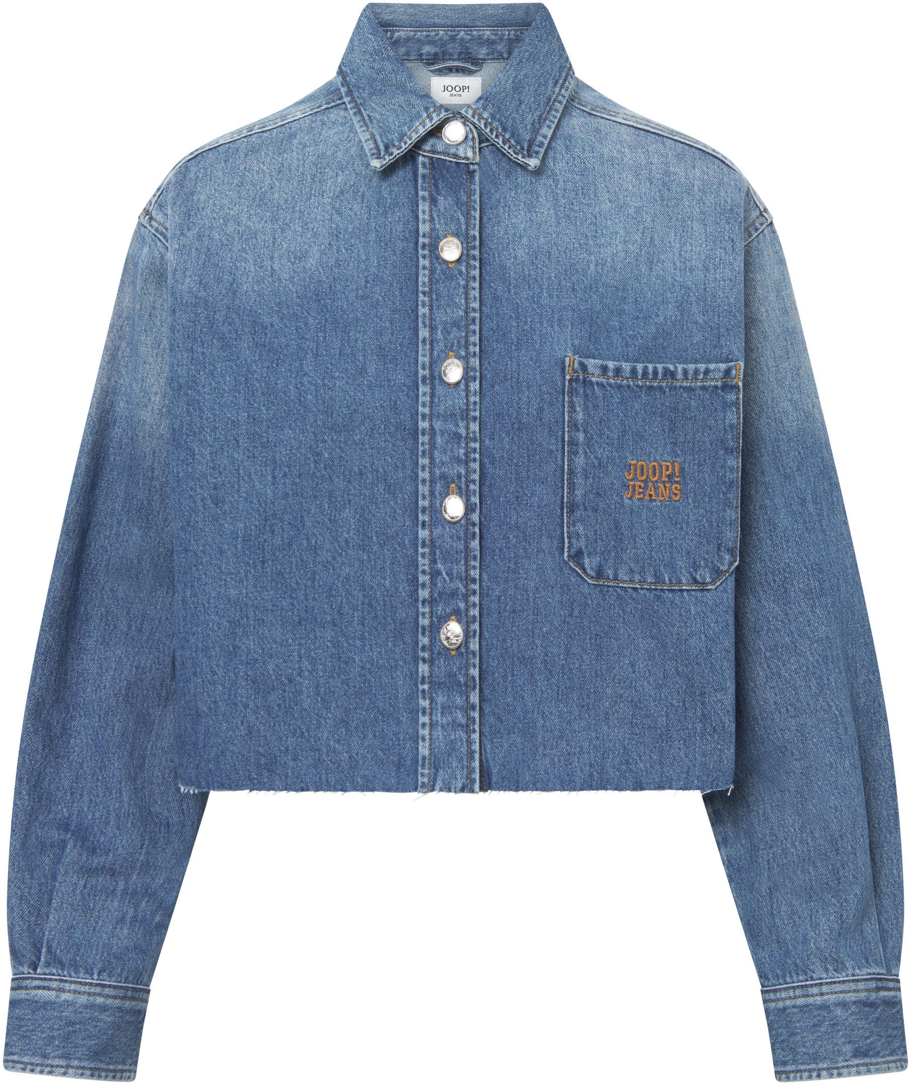 Joop Jeans blouse Udela dames spijkerblouses maat L blauw