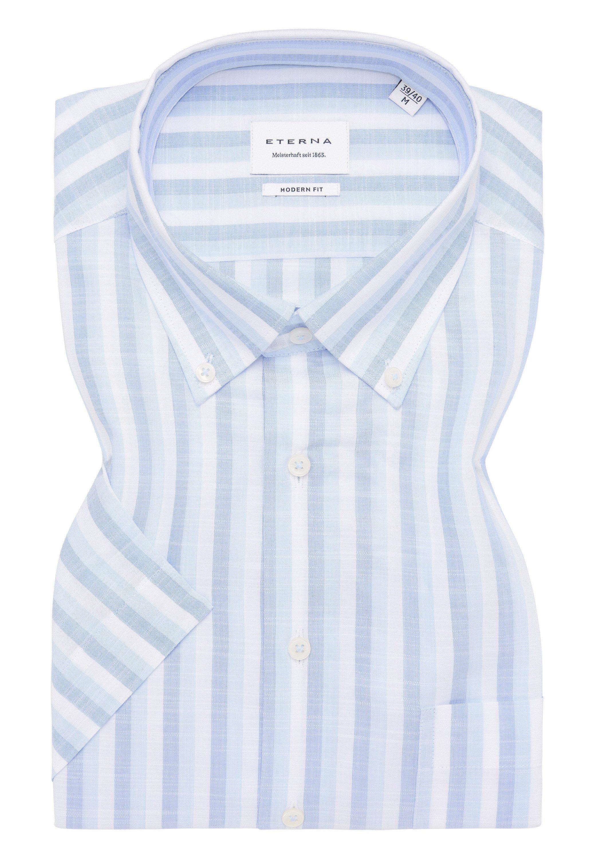 Eterna Overhemd met korte mouwen MODERN FIT EASY IRON (gemakkelijk te strijken)
