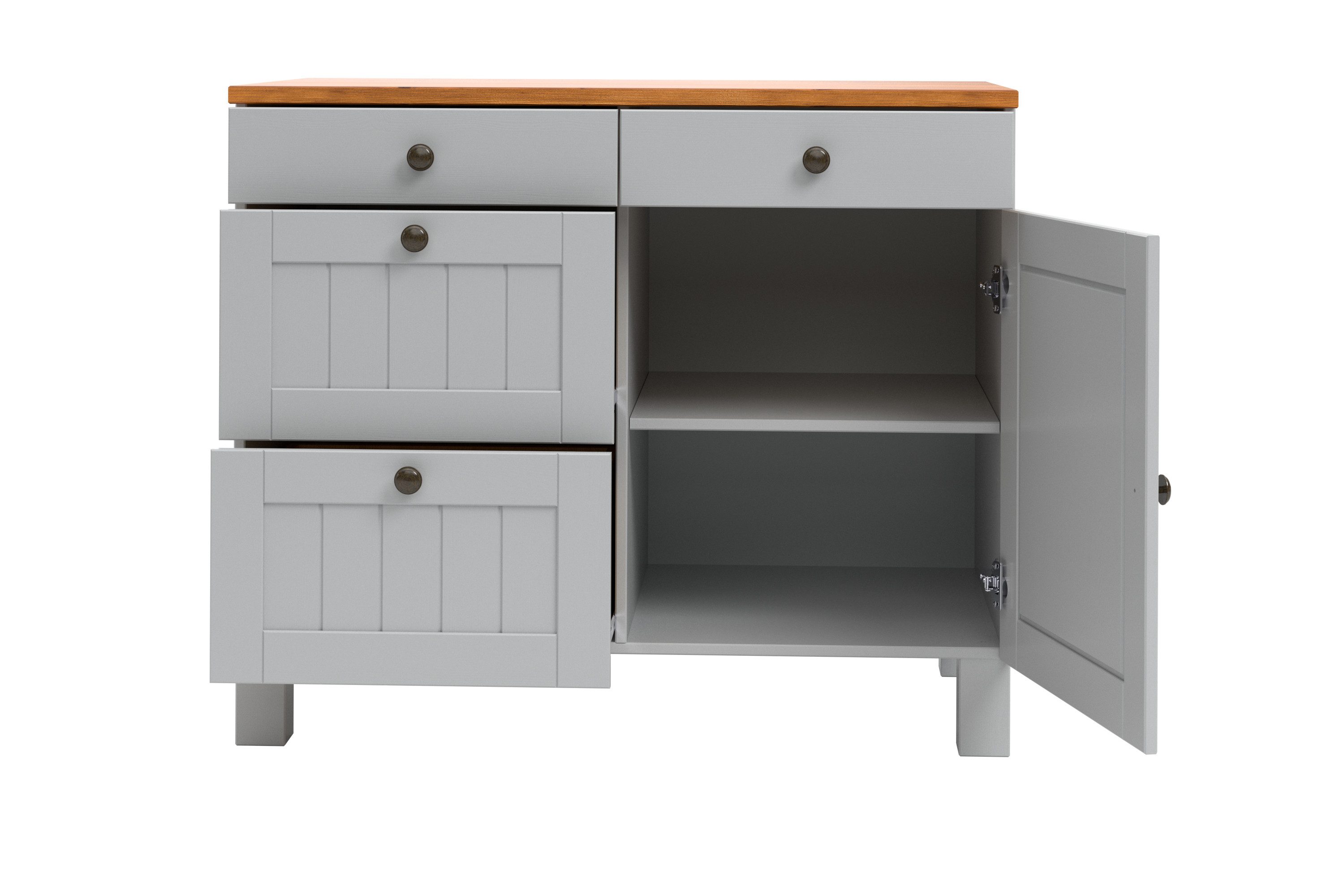 Home affaire Onderkast Alby2 , met metalen handgrepen, breedte 100 cm