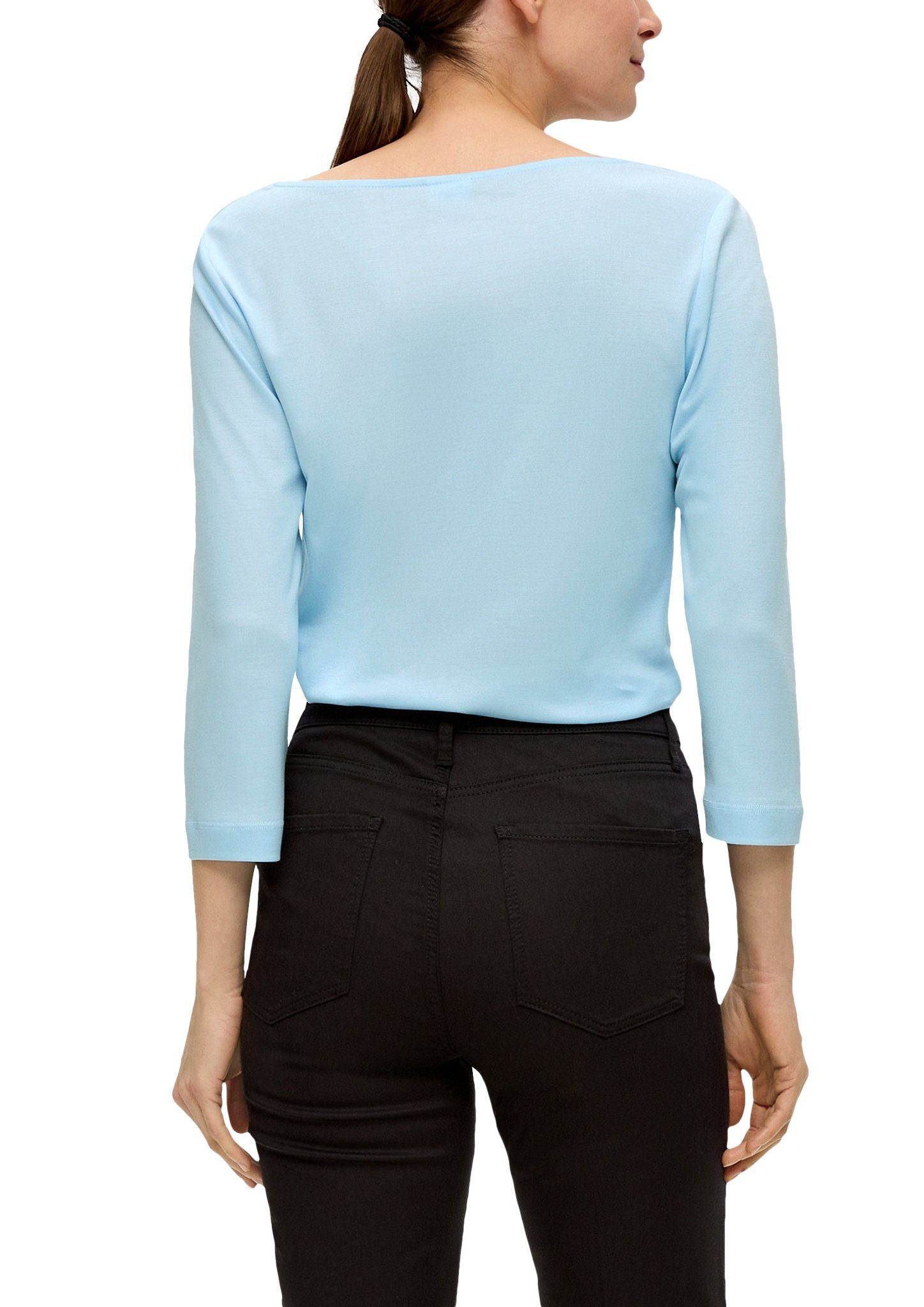 s.Oliver BLACK LABEL Shirt met 3/4-mouwen met speciale designnaden