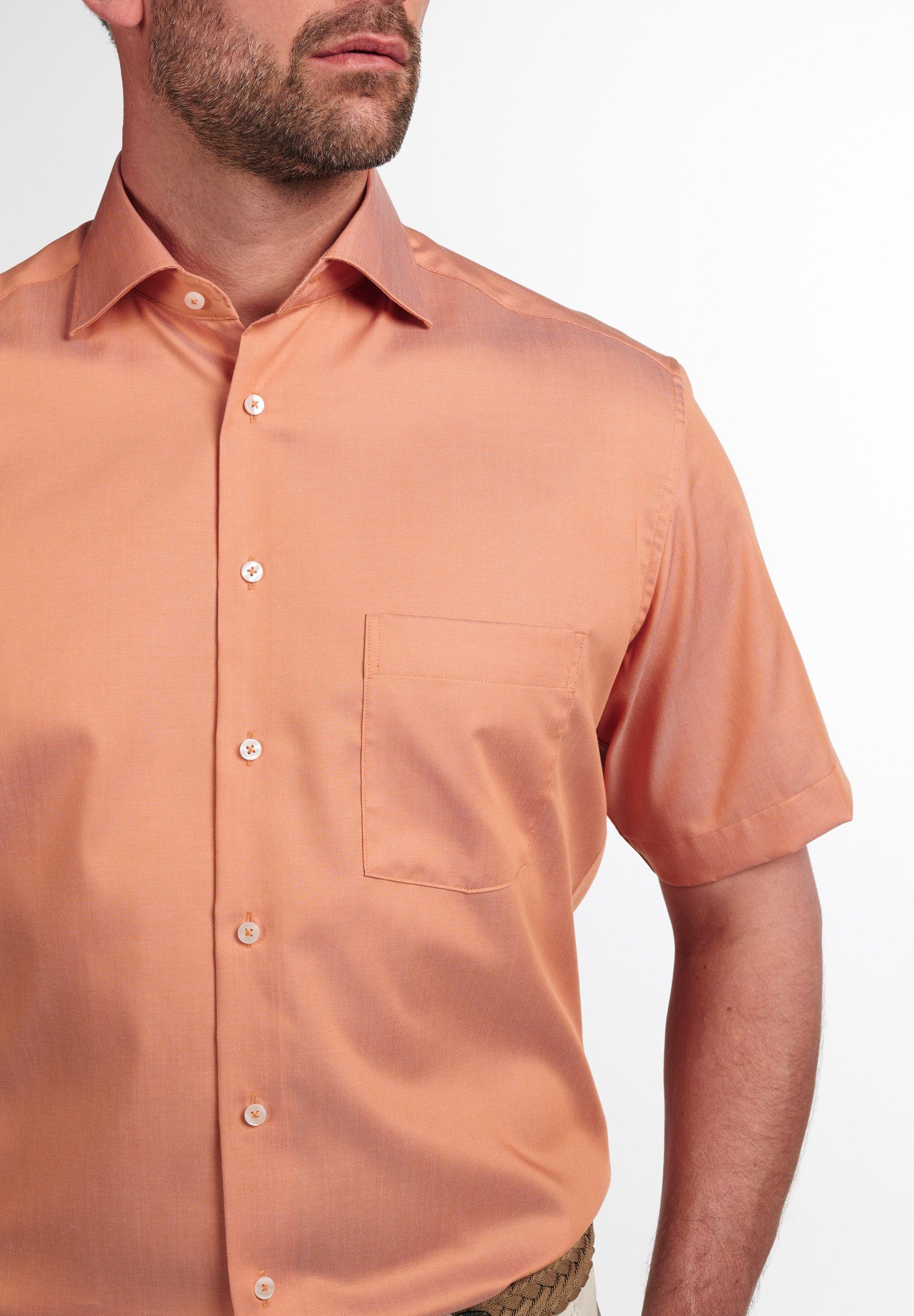 Eterna Overhemd met korte mouwen MODERN FIT NON IRON (strijkvrij)