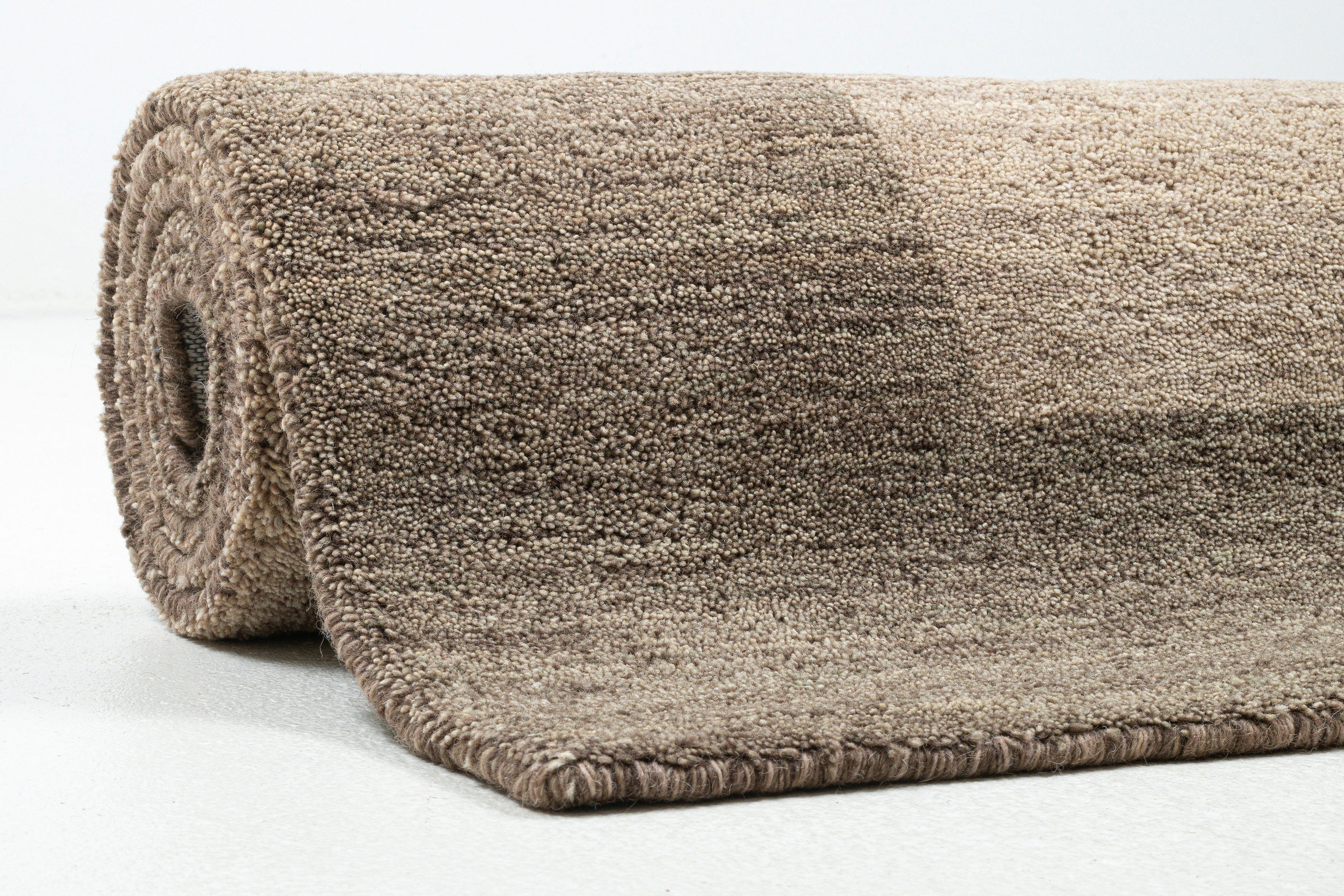 THEKO Wollen kleed Gabbeh super, Handgeweven vloerkleed, randdessin, zuivere wol, met de hand geweven