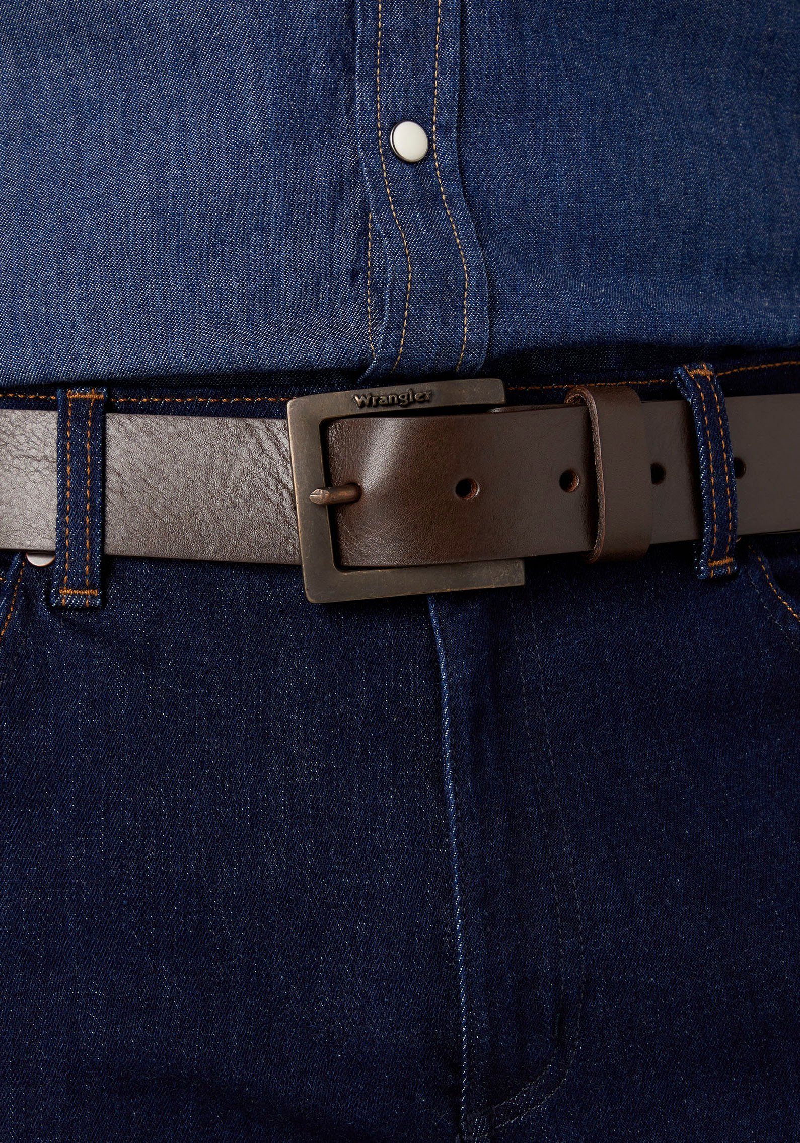 Wrangler Leren riem KABEL BUCKLE