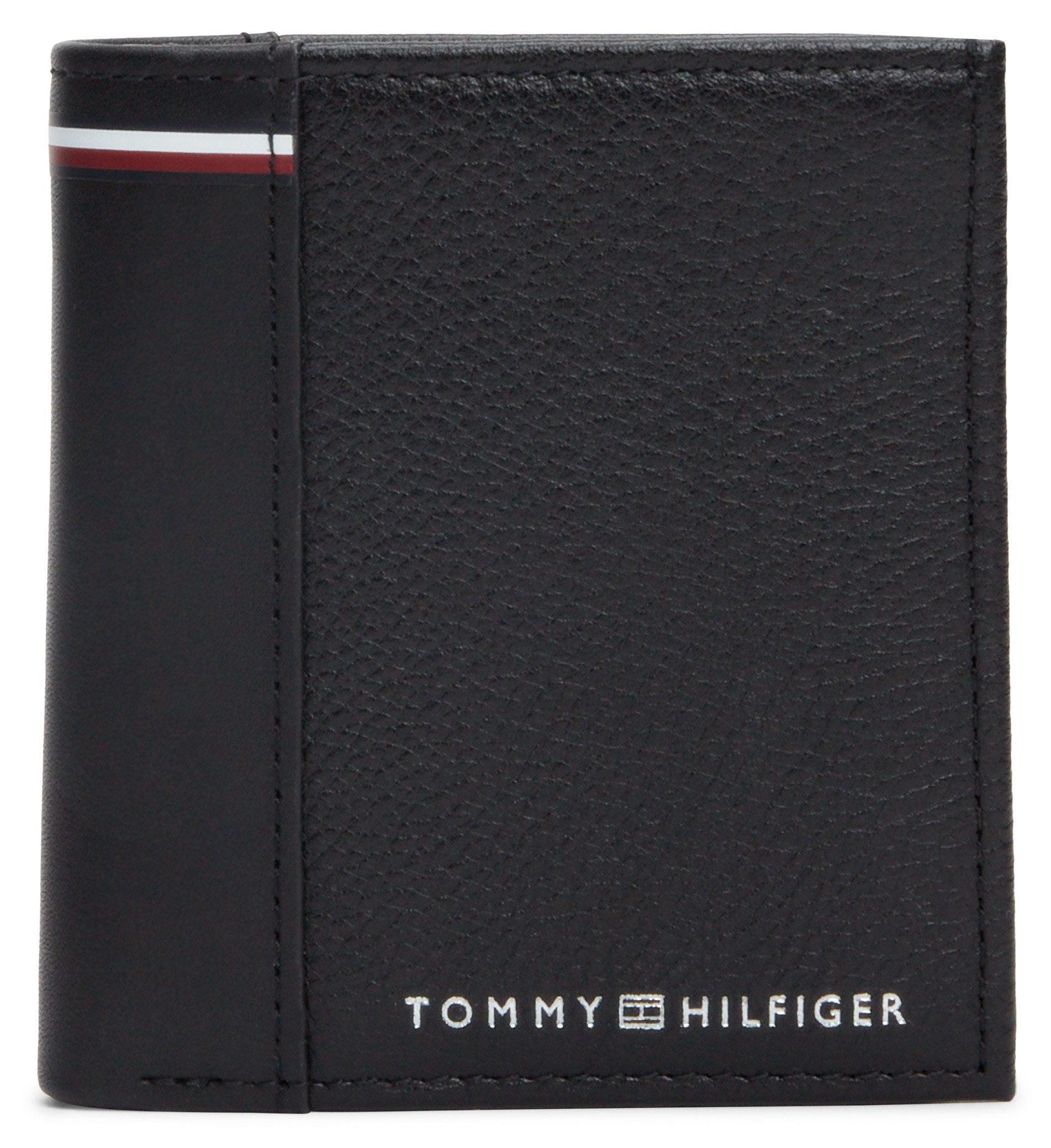 Tommy Hilfiger Heren Portemonnee Zwart Contrast Logo Black Heren