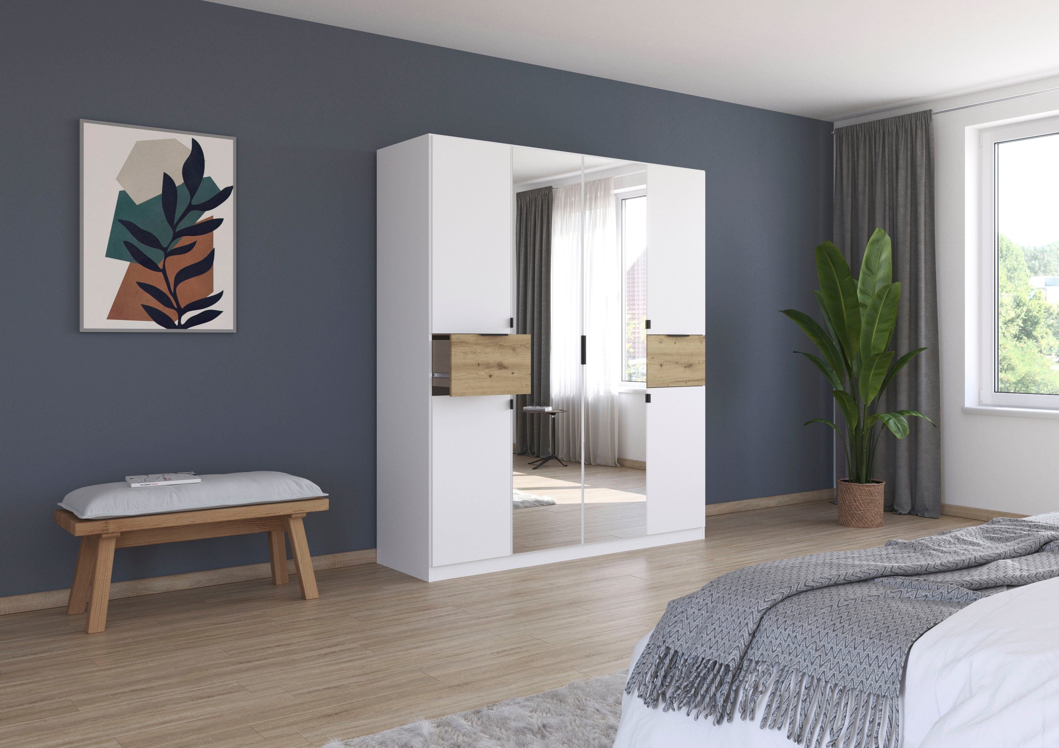 rauch Draaideurkast Kledingkast kast garderobe waskast TICAO met 2 ruime lades, veel opbergruimte made in germany