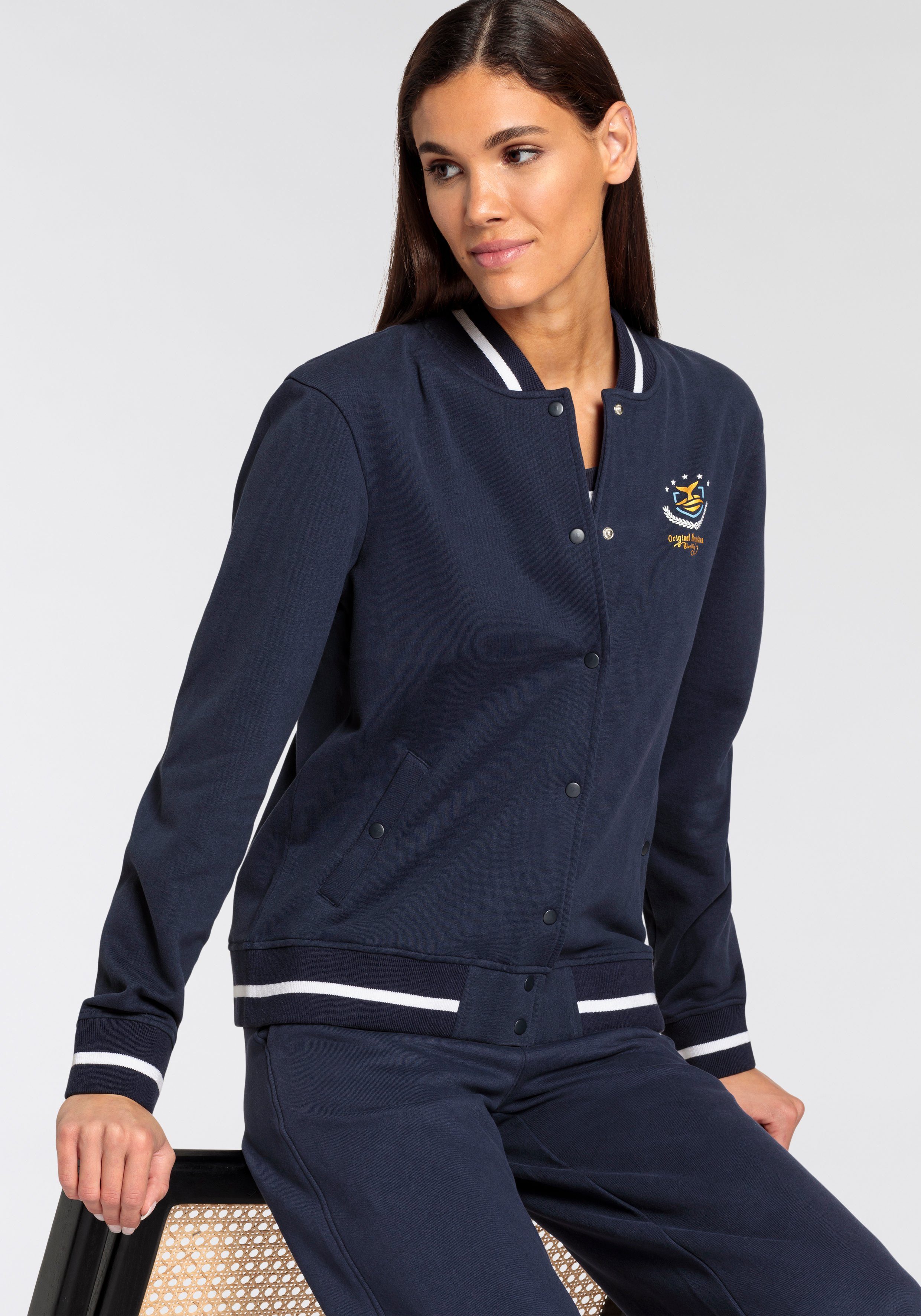 DELMAO Sweatshirt - jas met drukknopen in een sportieve stijl