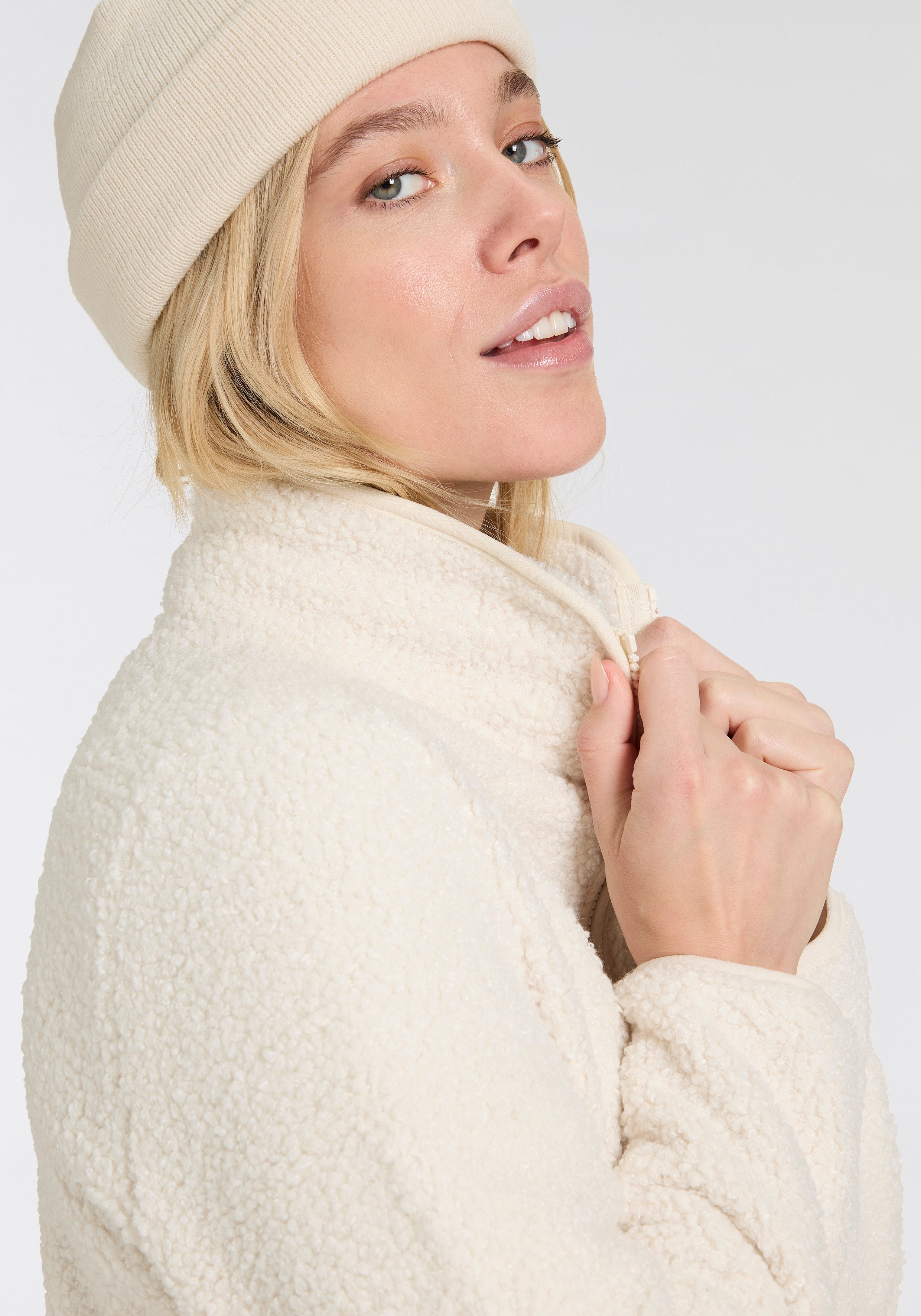 Jack Wolfskin Fleecejack HIGH CURL COAT W warme sherpa fleece mantel