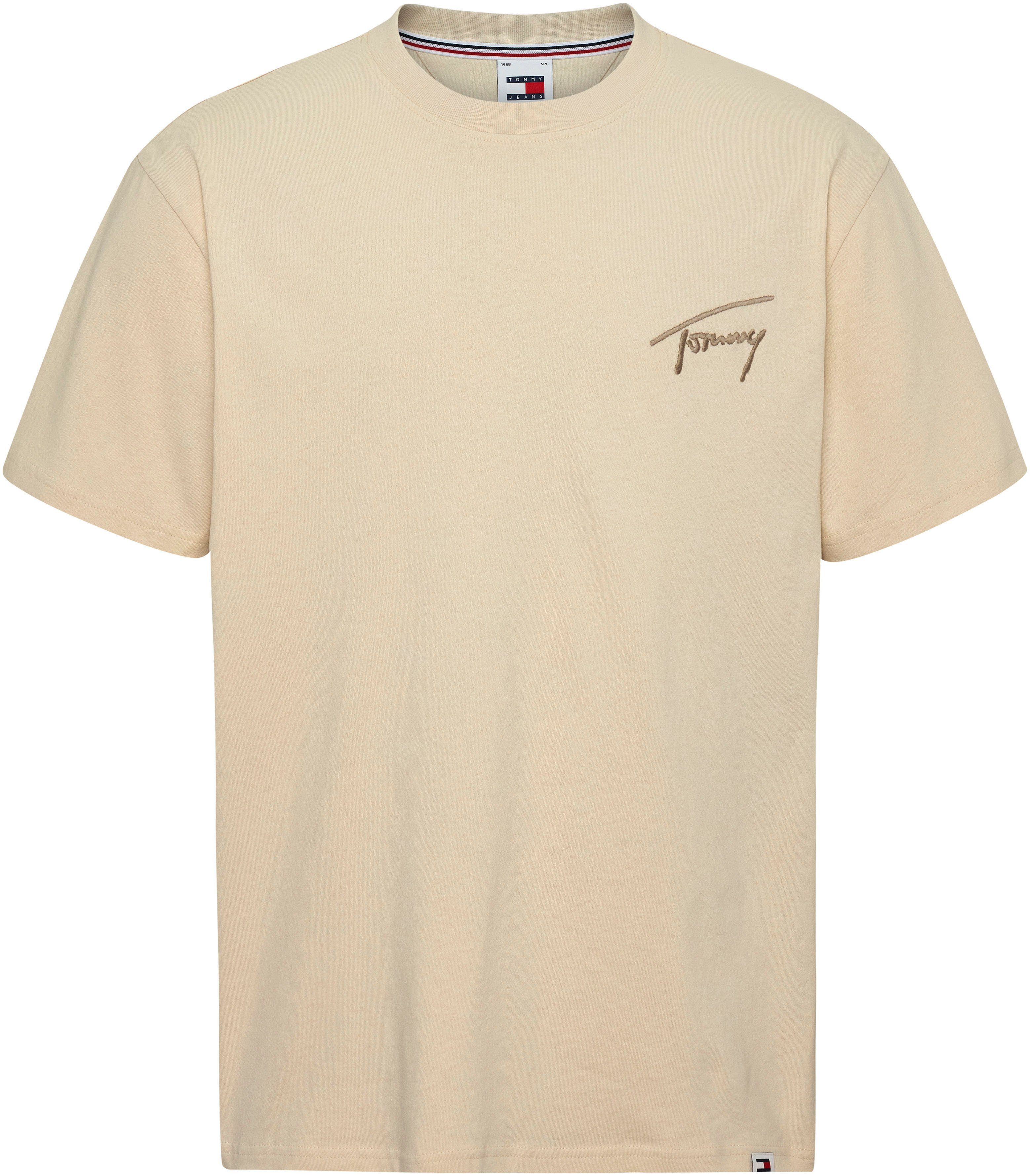 TOMMY JEANS T-shirt TJM REG SIGNATURE TEE EXT met geborduurd handtekening-logo