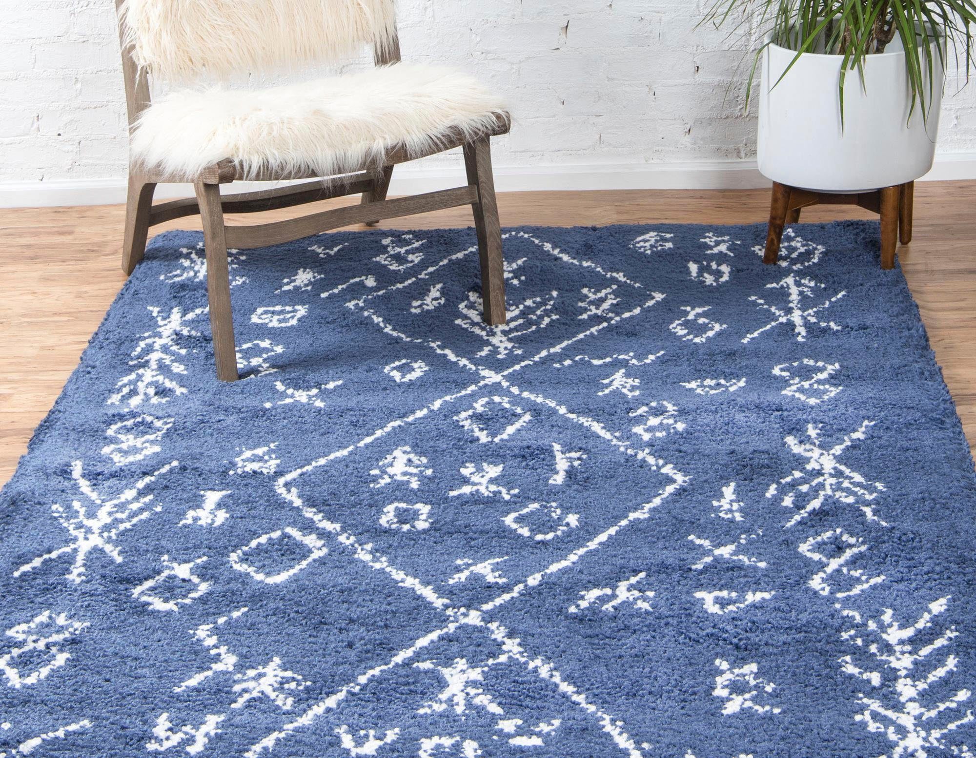Myflair Möbel & Accessoires Hoogpolig vloerkleed Temara shag voorraadopruiming geweven, scandi design, ideaal in de woonkamer & slaapkamer
