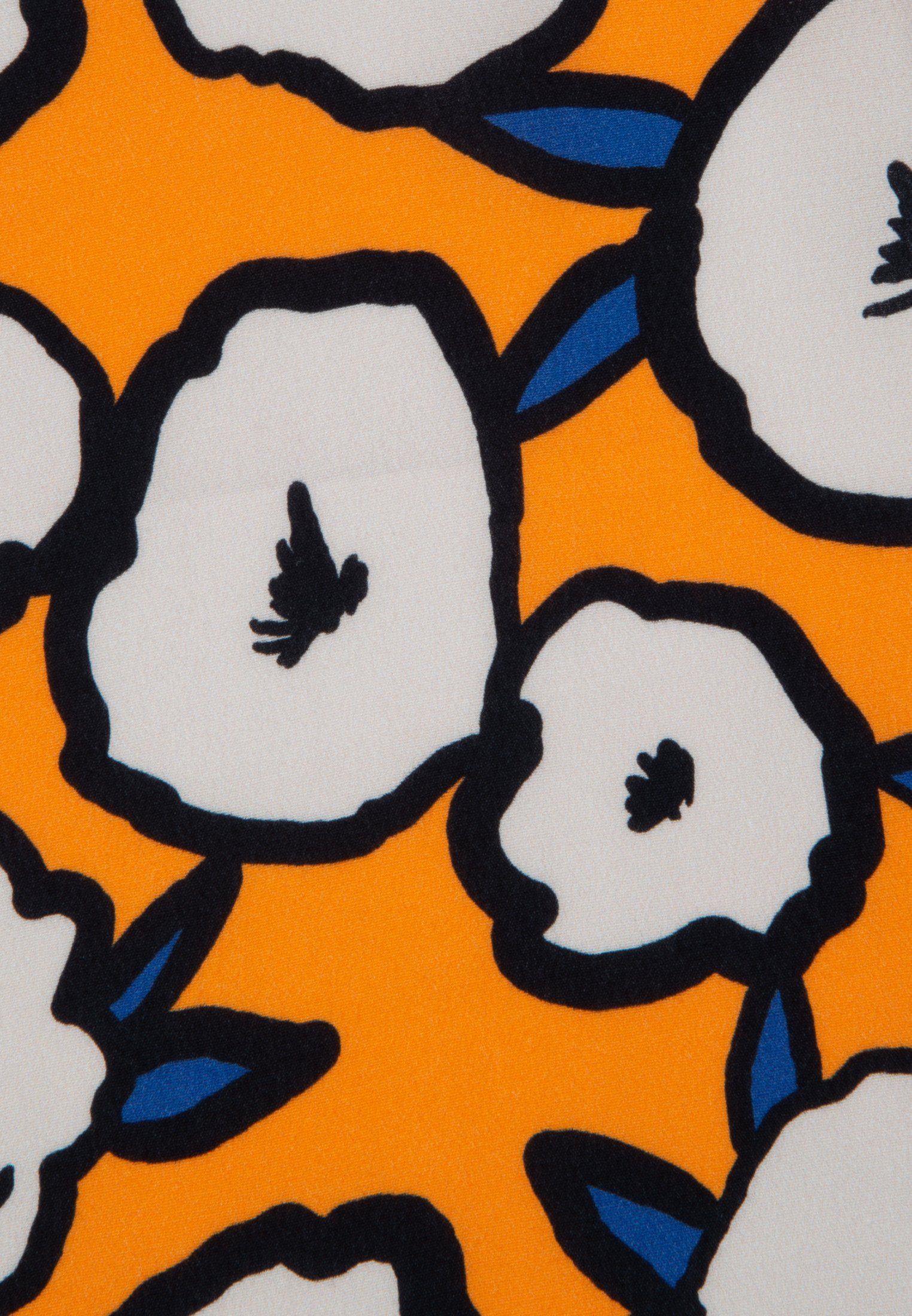 seidensticker Blouse met kraagstrik Zwarte roos Lange mouwen kraag print