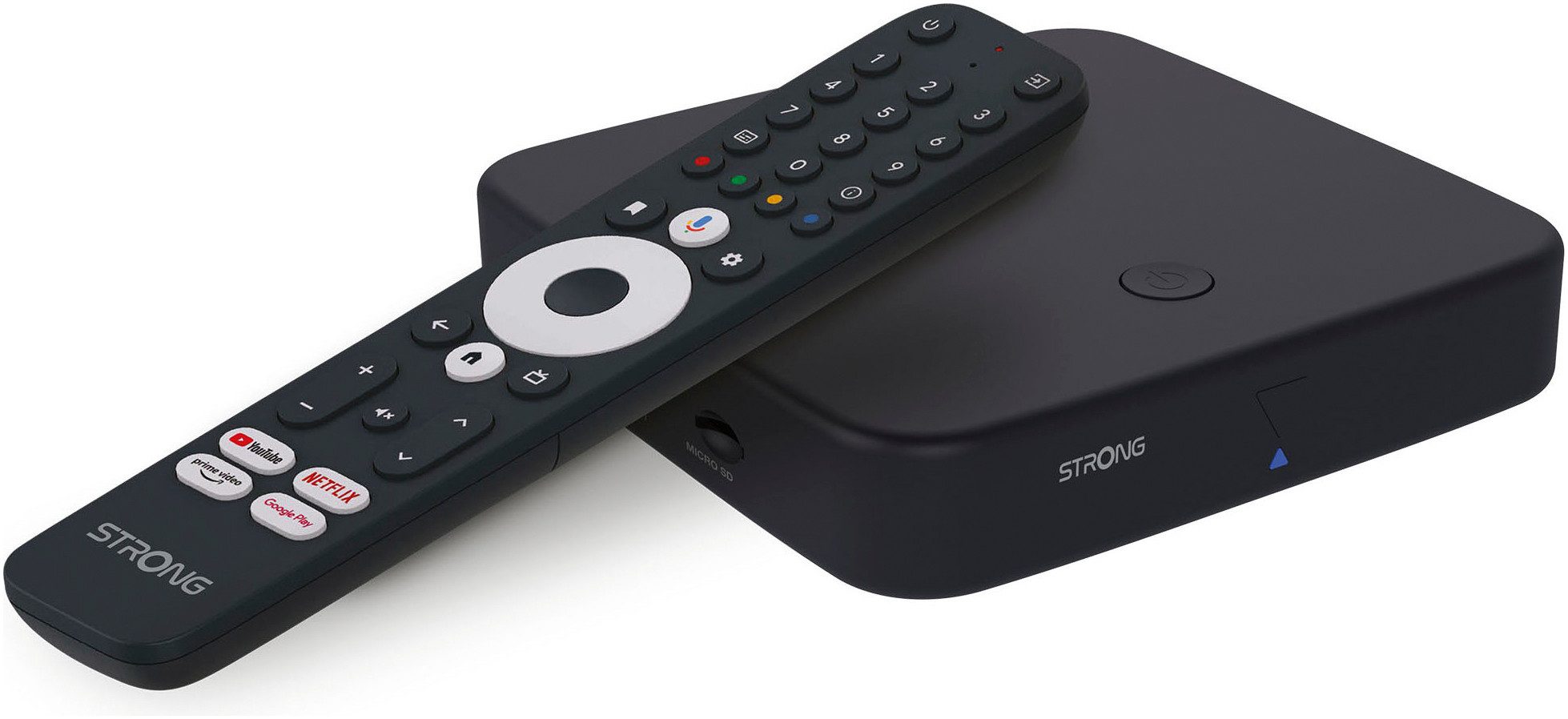 Strong Streaming-box SRT 423 Android TV UHD en HDTV-ontvanger, 4K Ultra HD