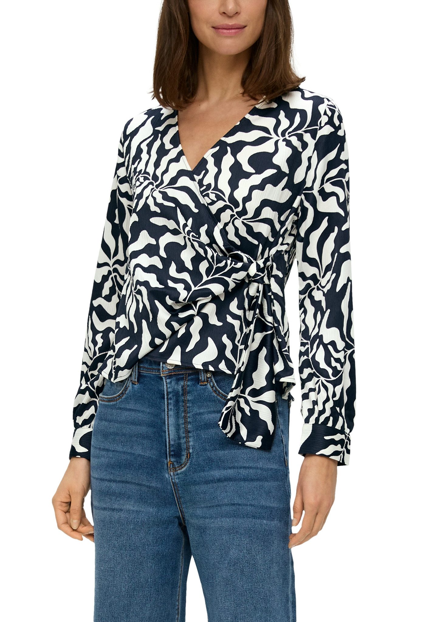 s.Oliver Wikkelblouse met all-over print