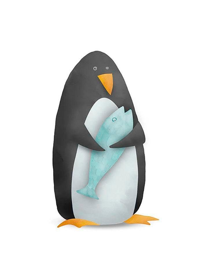 Komar Wanddecoratie Cute animal Penguin Wanddecoratie - zonder lijst (1 stuk)
