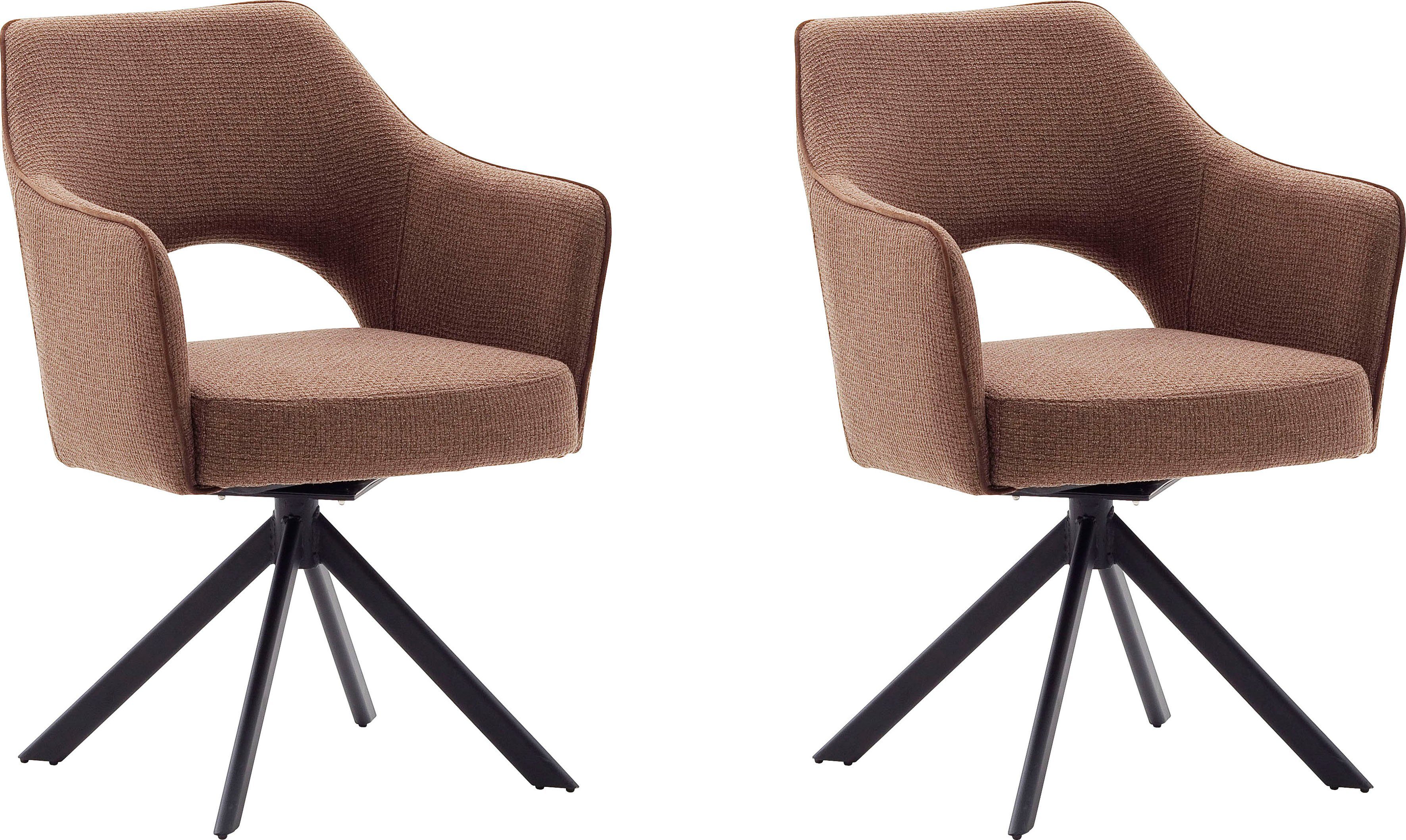 MCA furniture Stoel Tonala met retourveer 180º draaibaar (set, 2 stuks)