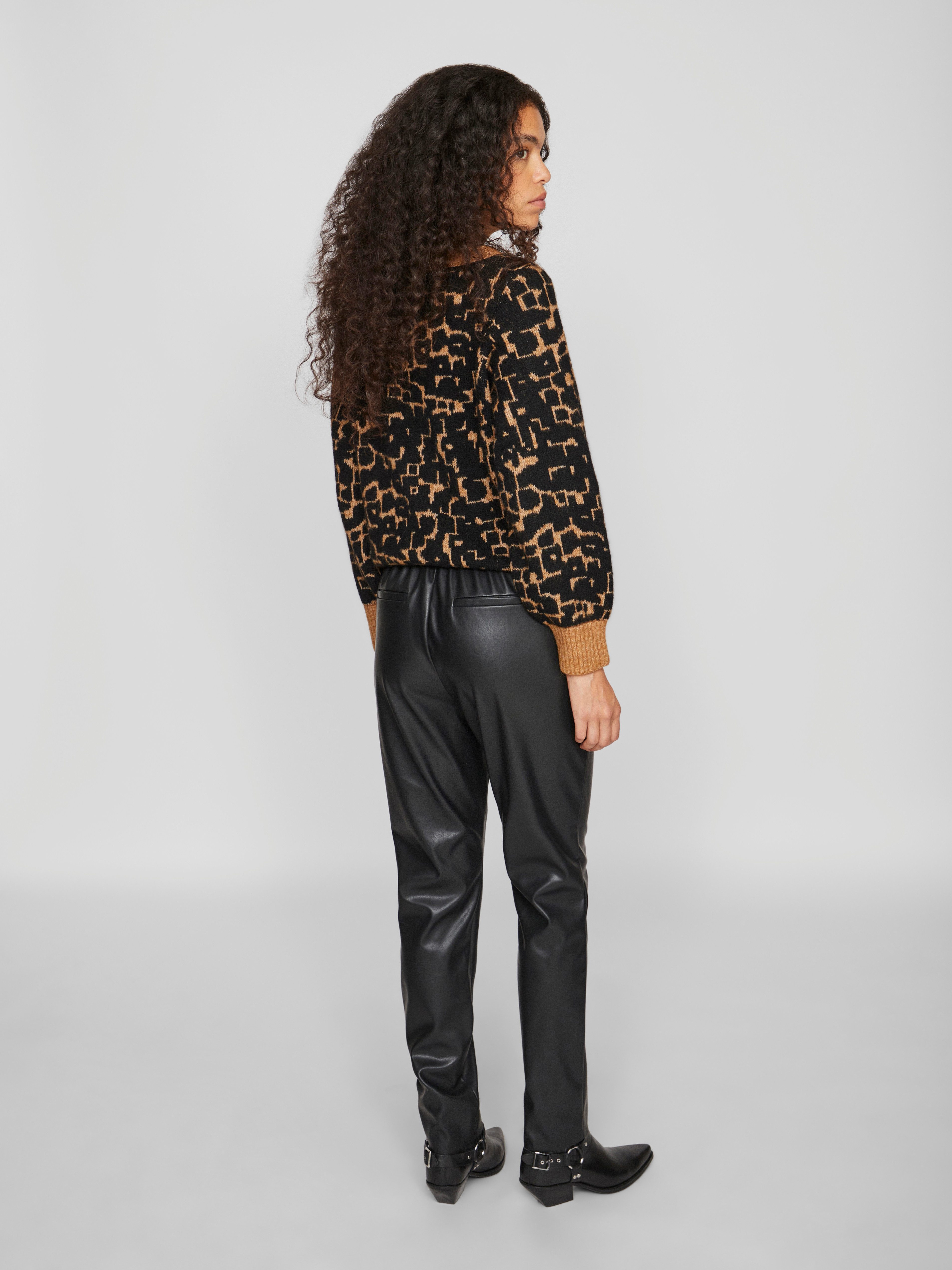 Vila Imitatieleren broek VIDAGMAR VARONE HW PU-PANT-NOOS