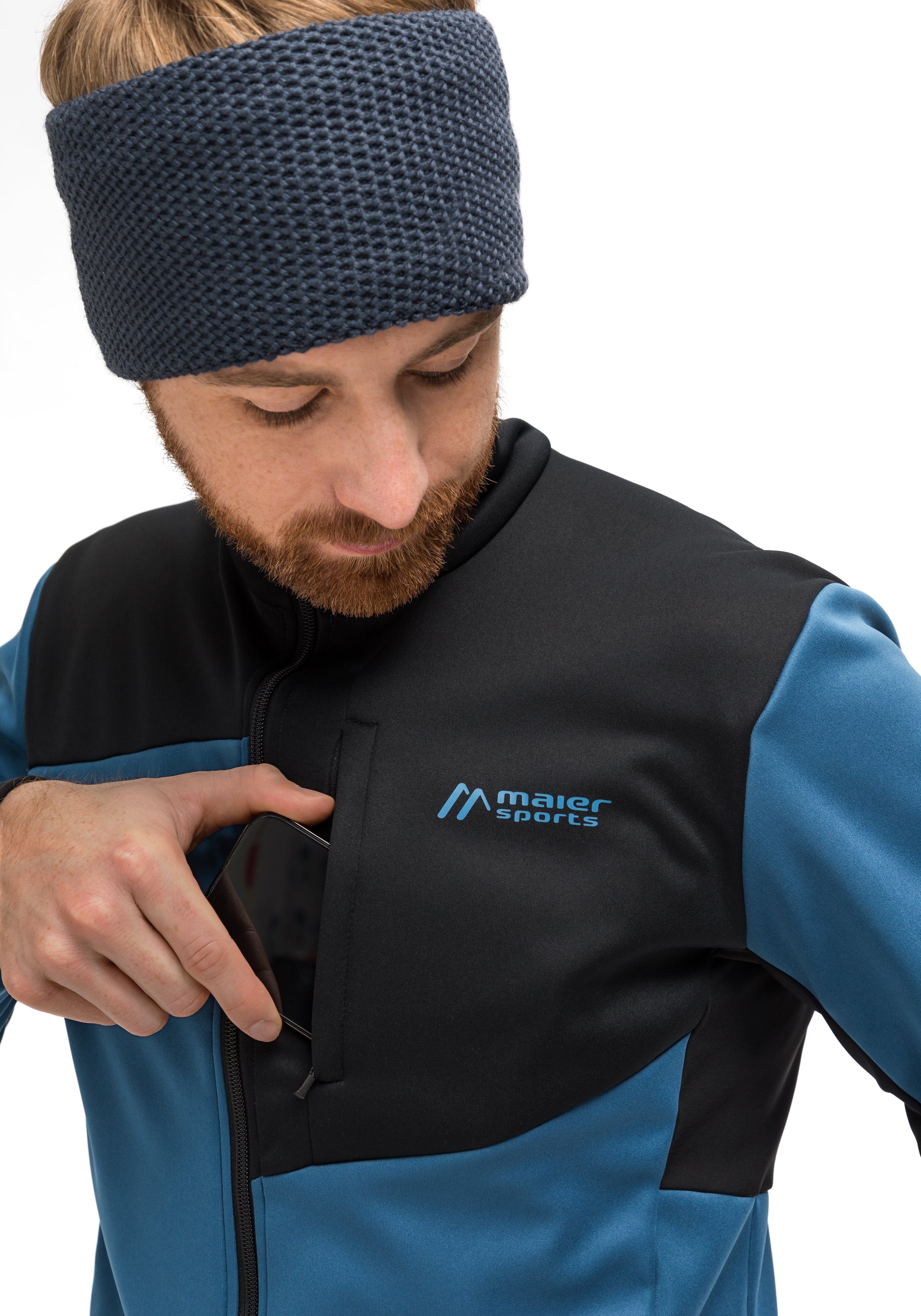 Maier Sports Ski-jack Malselv M Heren langlaufjas, softshelljas, 3 ruime zakken