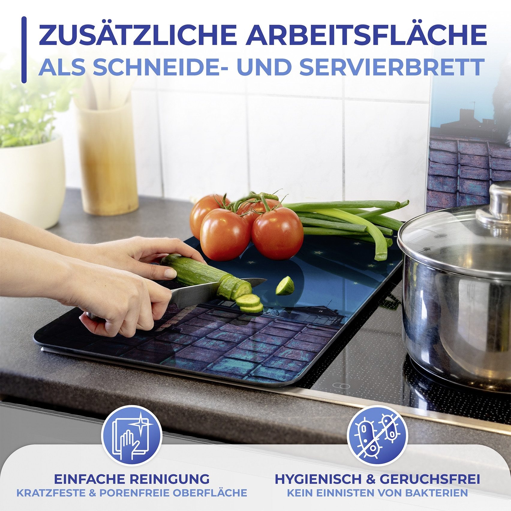 Maximex Kookplaatdeksel Universeel Model Maan Kat (set, 2-delig)