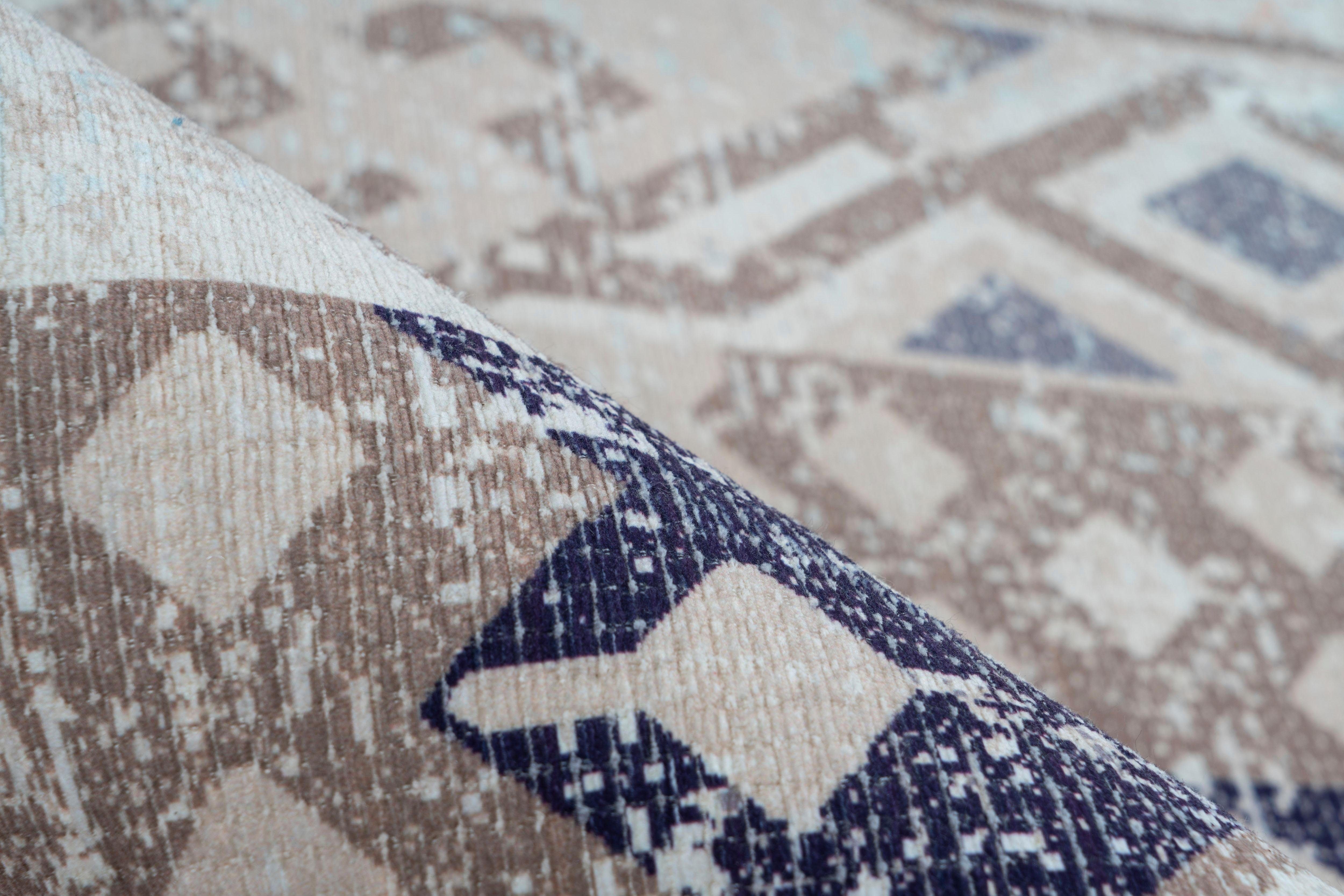 my home Vloerkleed Ruben Vintage, stijlvolle glans, plat vloerkleed, multicolour, zacht