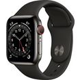 apple smartwatch watch series 6 inclusief oplaadstation (magnetische oplaadkabel) grijs