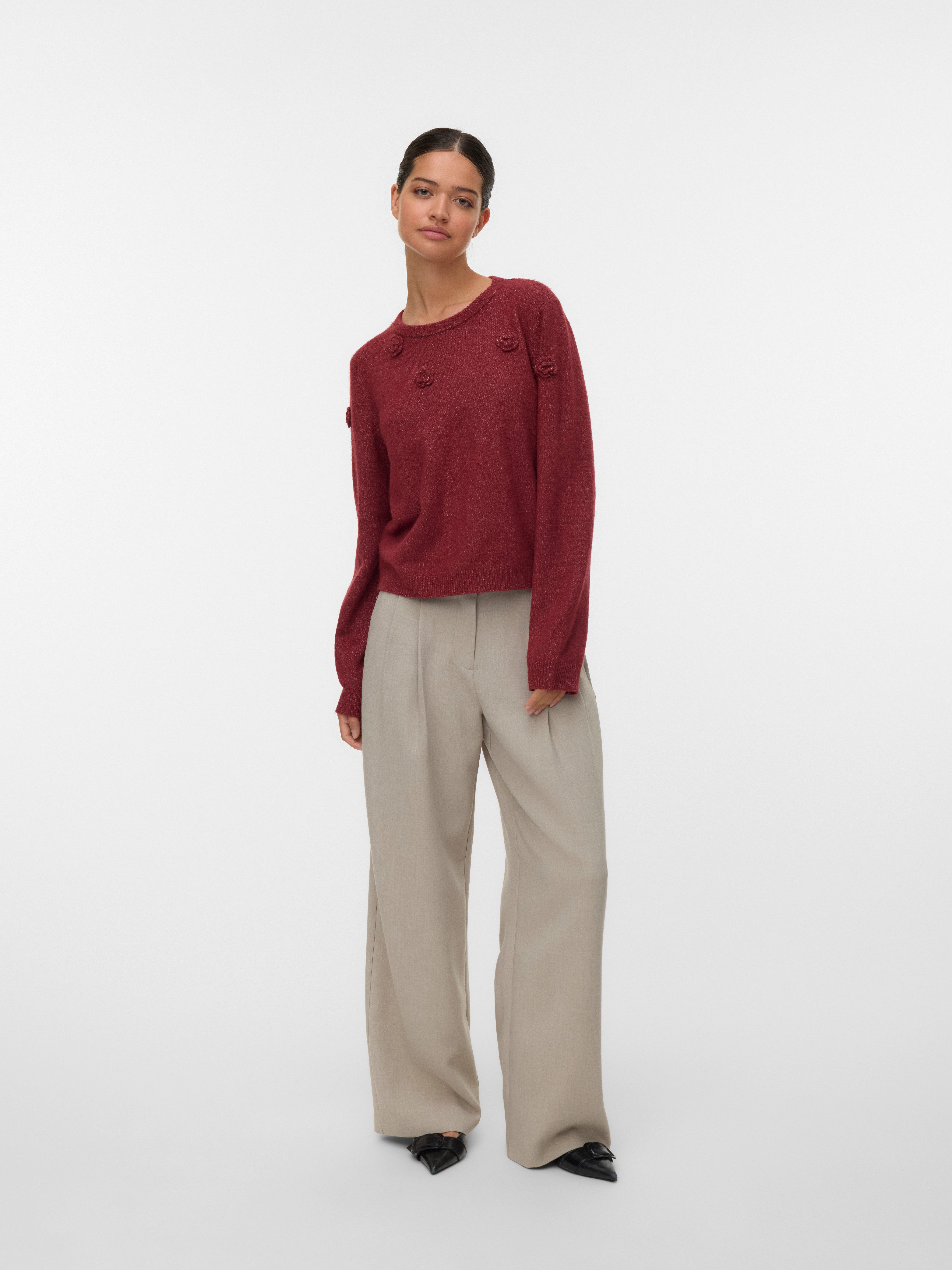 Vero Moda Trui met ronde hals VMROSE LS O-NECK PULLOVER BOO