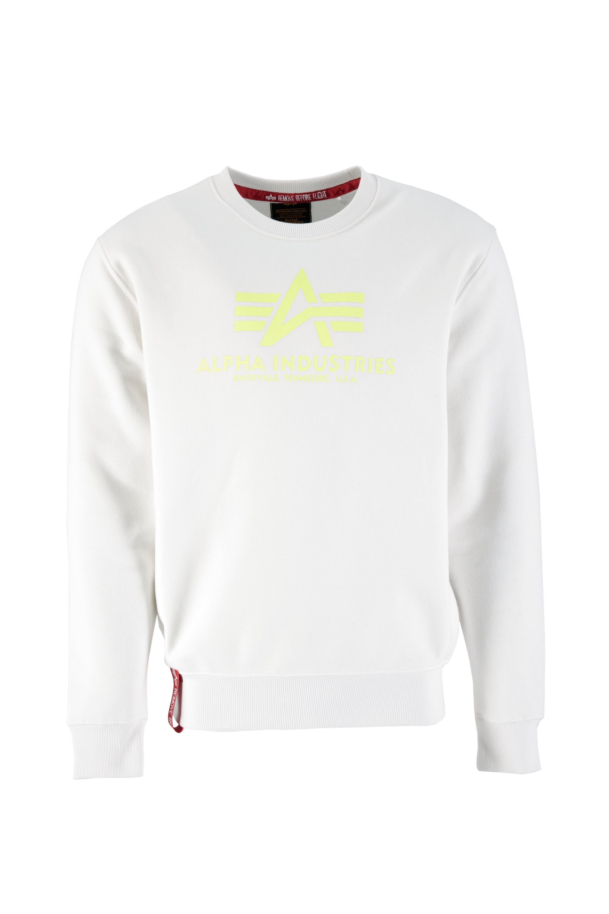 Alpha Industries Sweater Men Sweatshirts Basic Sweater Neon Print