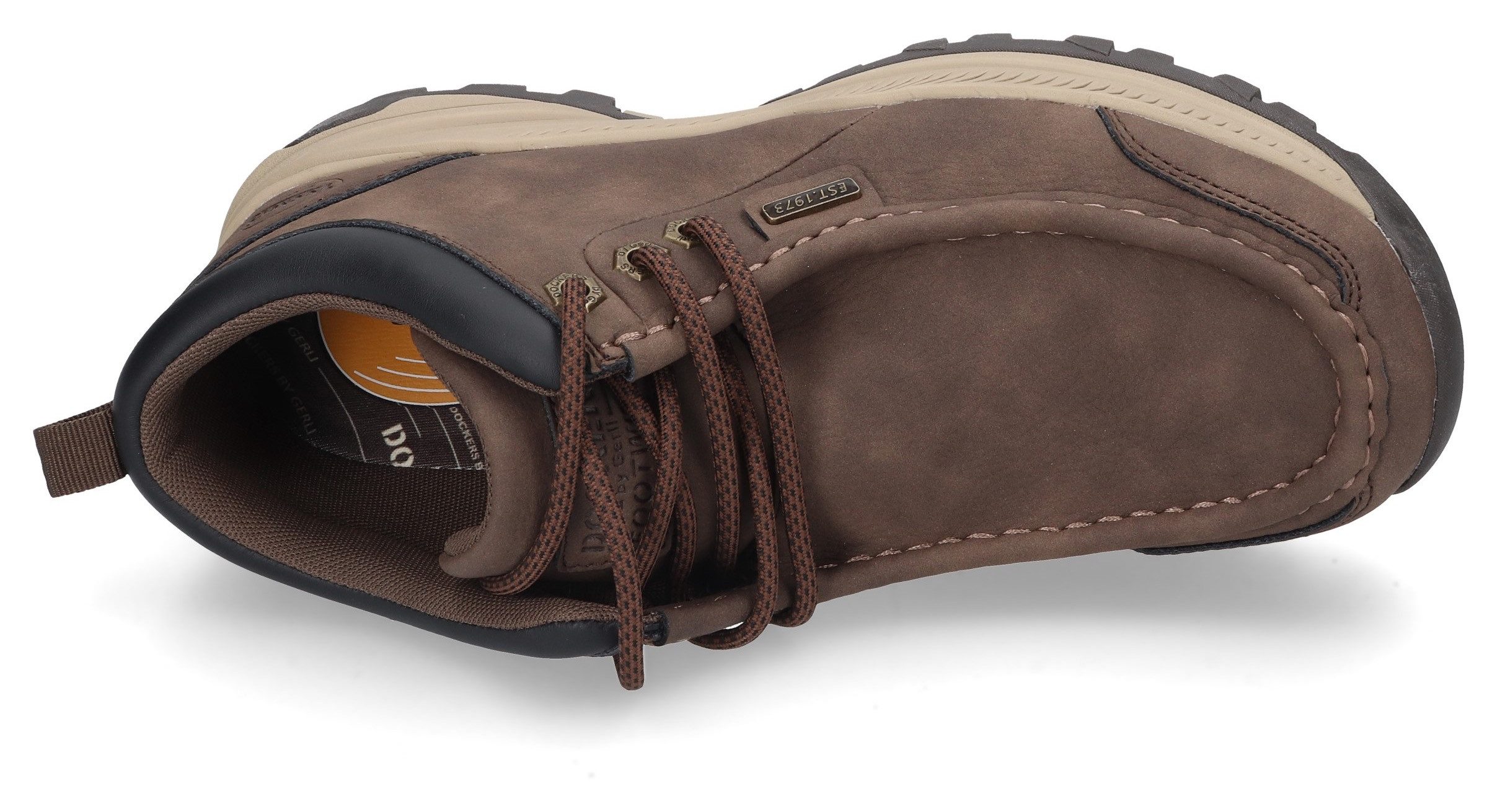 Dockers by Gerli Veterschoenen trekking laarzen, veterschoenen met modieuze mocassin-decoratieve naad