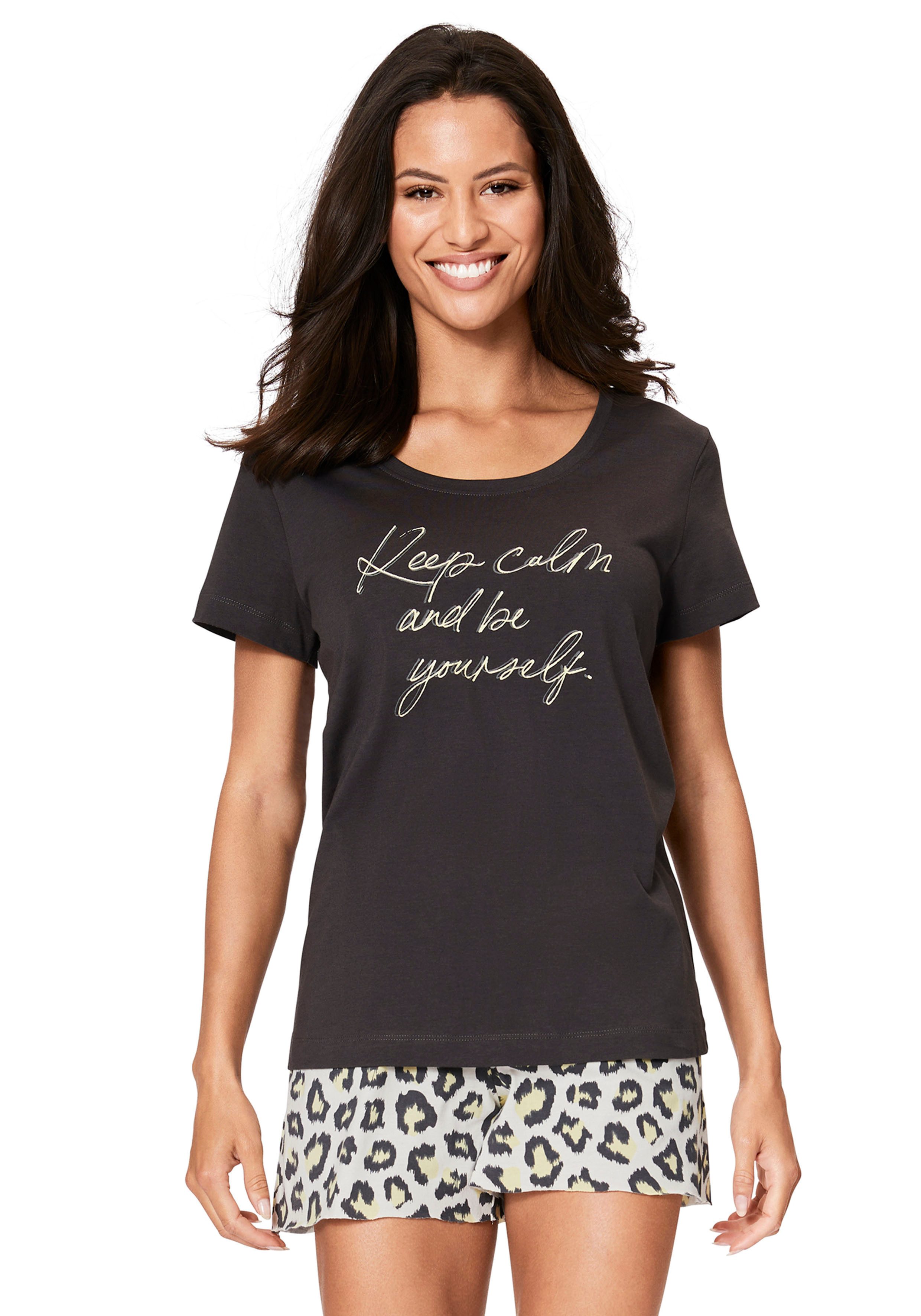 Vivance Dreams Pyjama met luipaardprint (set, 3-delig, 3-delig)