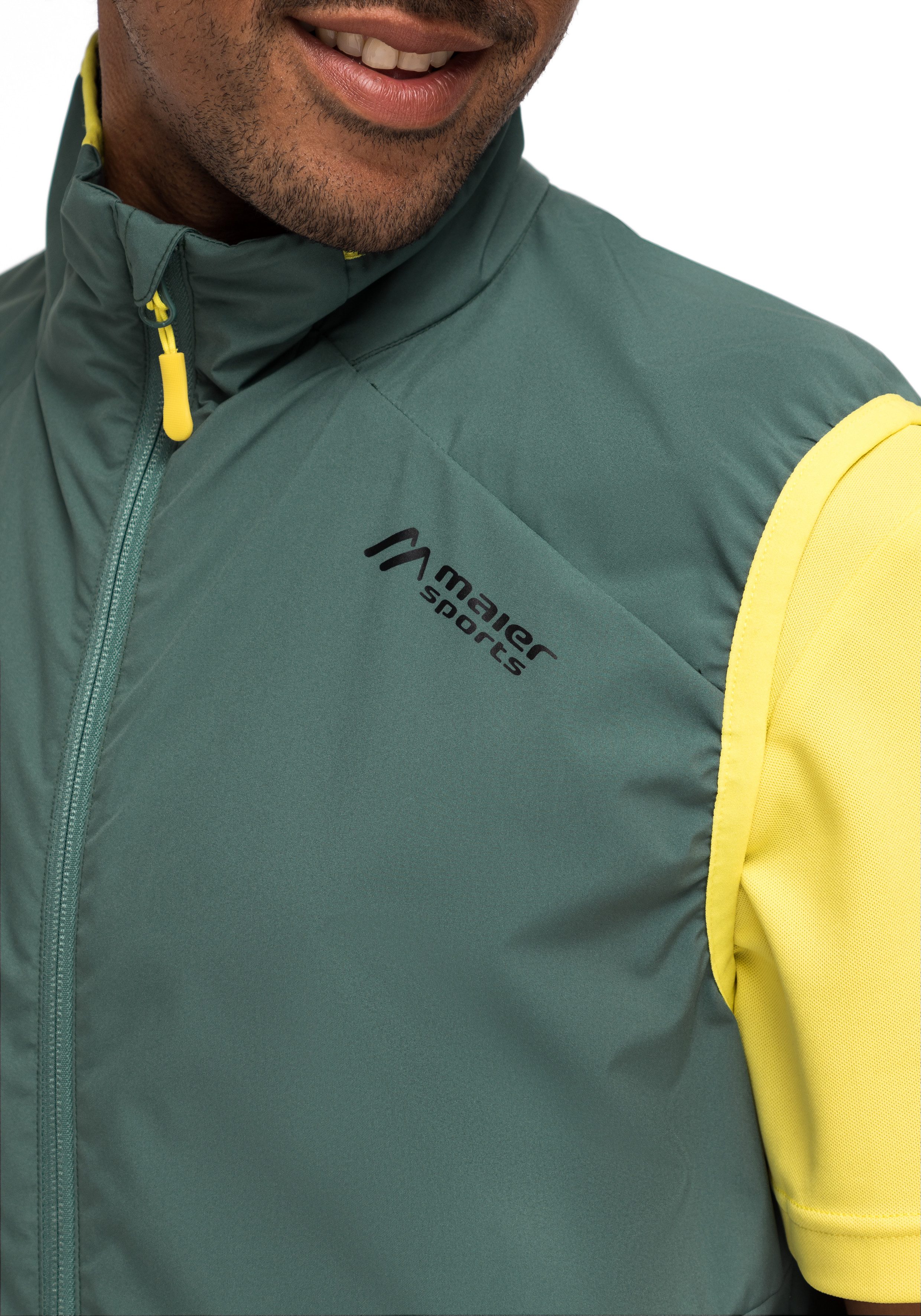 Maier Sports Softshell-bodywarmer Brims Vest M ademende herenvest, waterafstotende outdoorvest