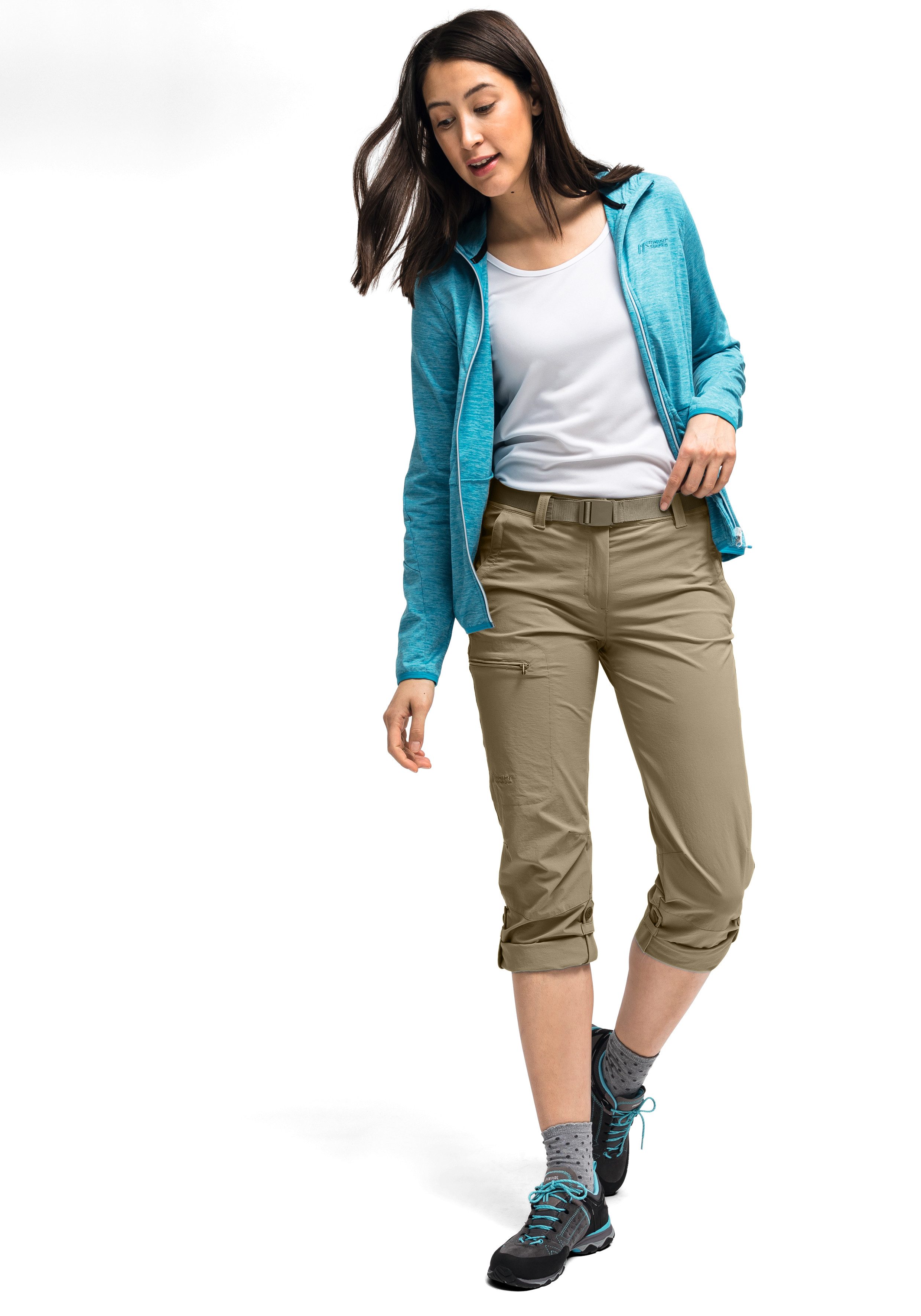 Maier Sports Functionele broek Lulaka Dames wandelbroek, ventilerende outdoorbroek met oprolfunctie