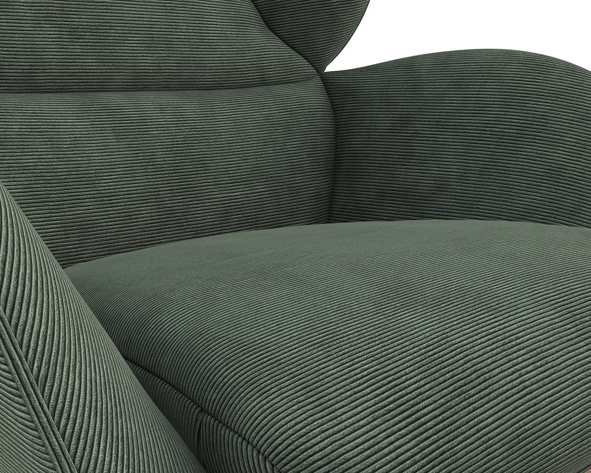 FLEXLUX Oorfauteuil Adria Stijl & comfort, organische vorm, eikenhouten voet
