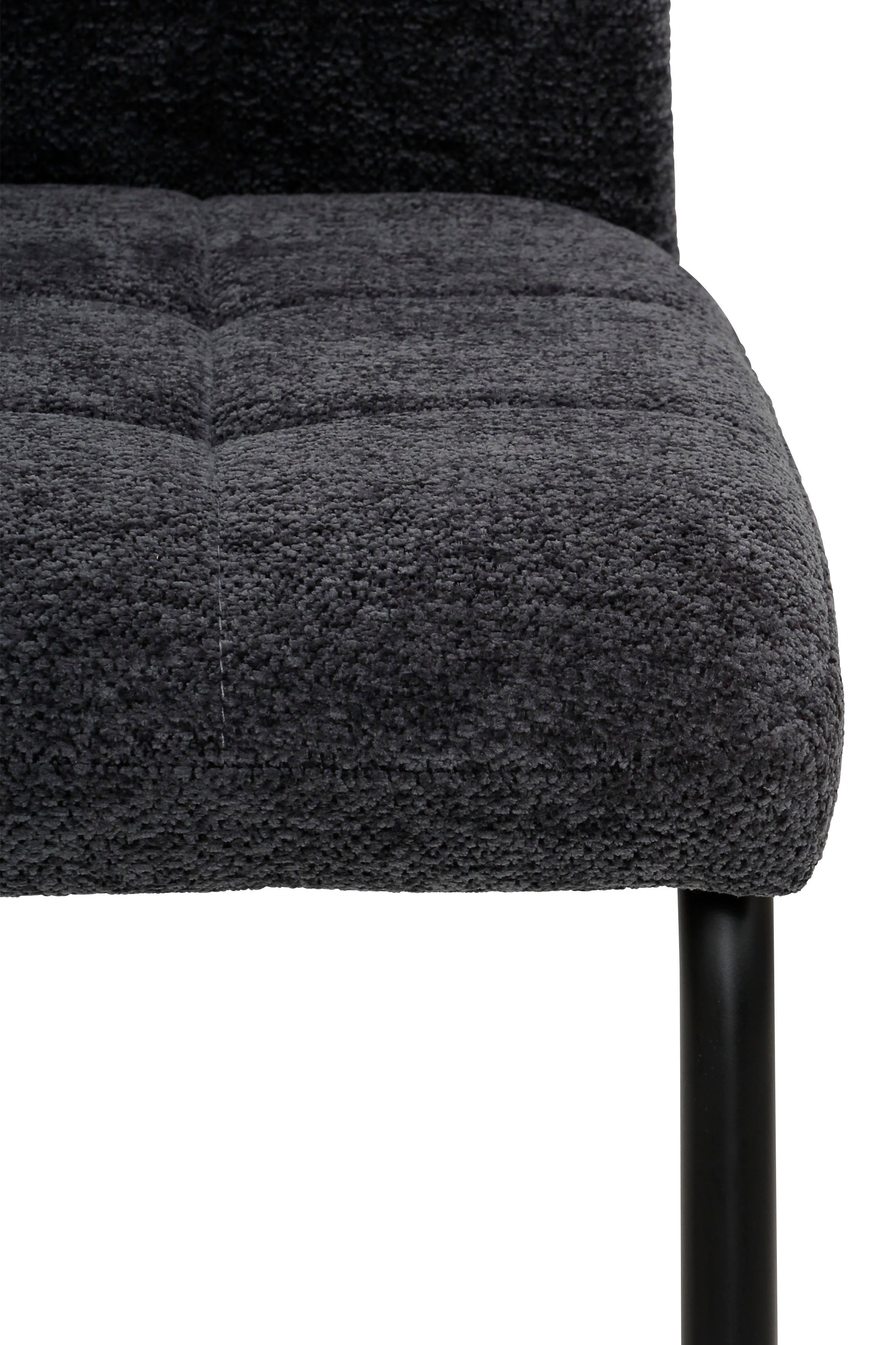 HELA Vrijdragende stoel LEONA eetkamerstoel Keukenstoel, voor de eettafel, in teddy-look (set)