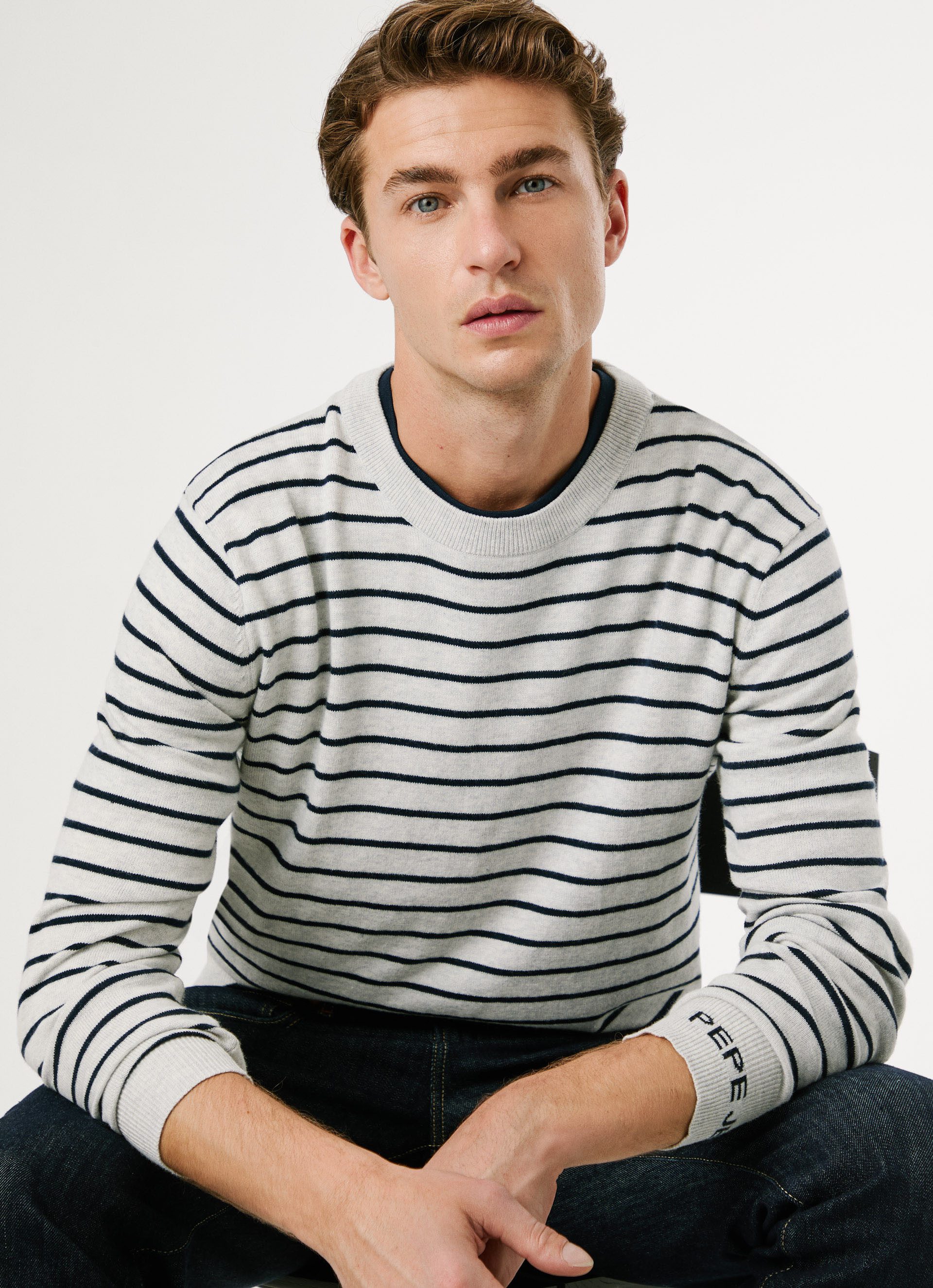 Pepe Jeans Trui met ronde hals ANDRE STRIPES