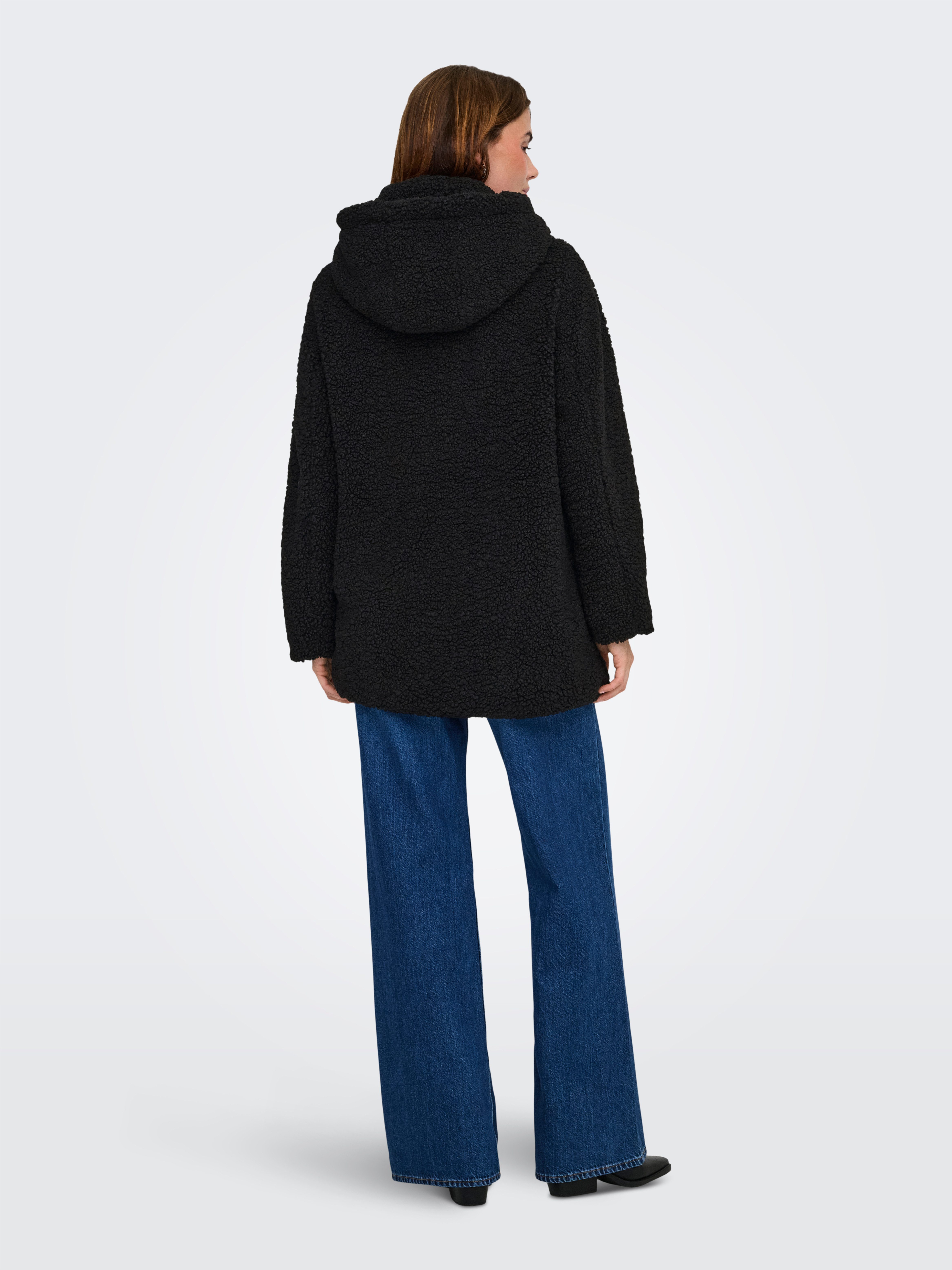 Only Korte jas ONLMINA CURLY TEDDY COAT OTW