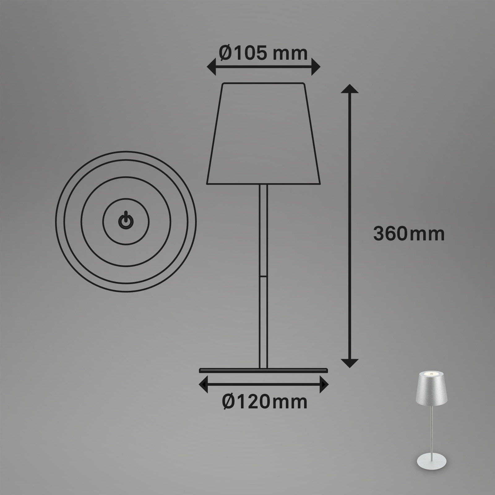 Briloner Leuchten Led-tafellamp voor buiten Coloris
