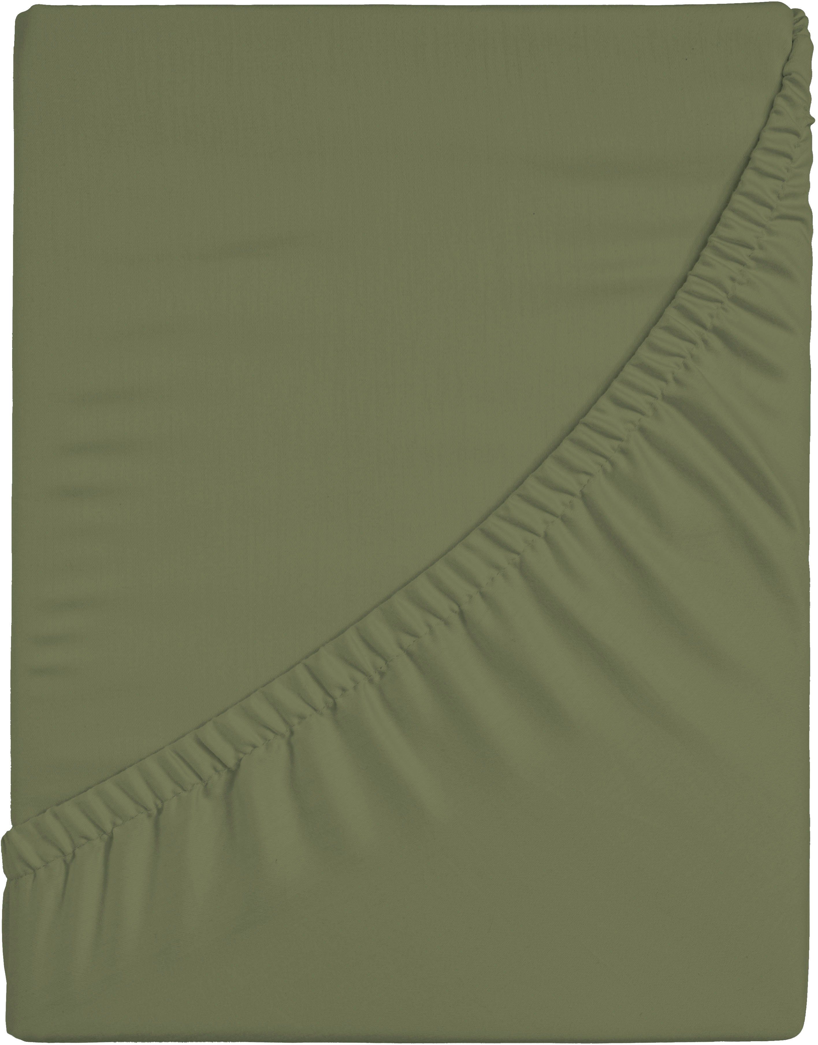 CASATEX Hoeslaken Jersey/elastaan (1 stuk) hoeslakens maat 140-160 cm x 200-220 cm groen