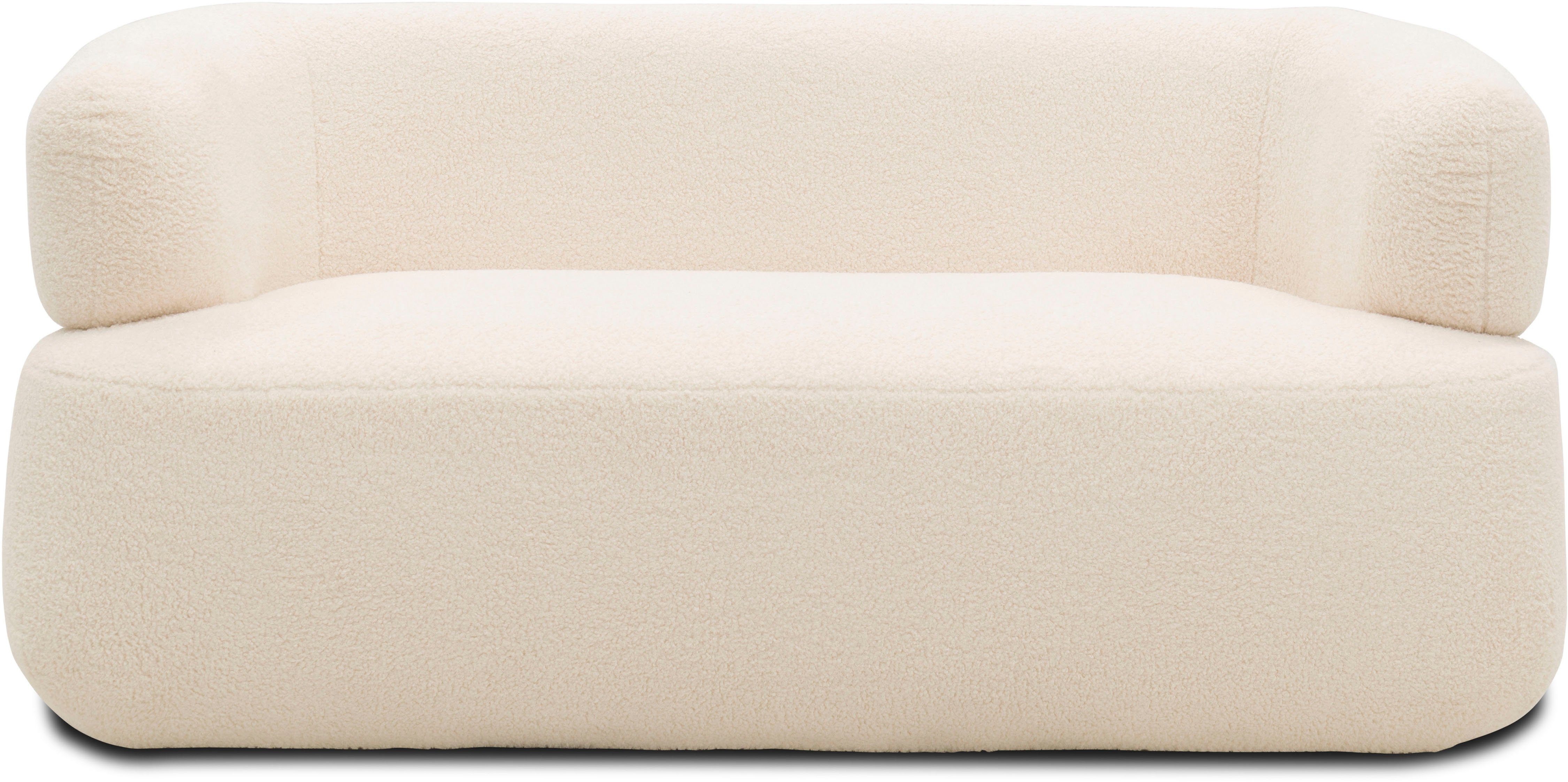 DOMO collection 2-zitsbank 800012 designbank, comfortabel en elegant, organische vormtaal beige, 2-zitsbanken