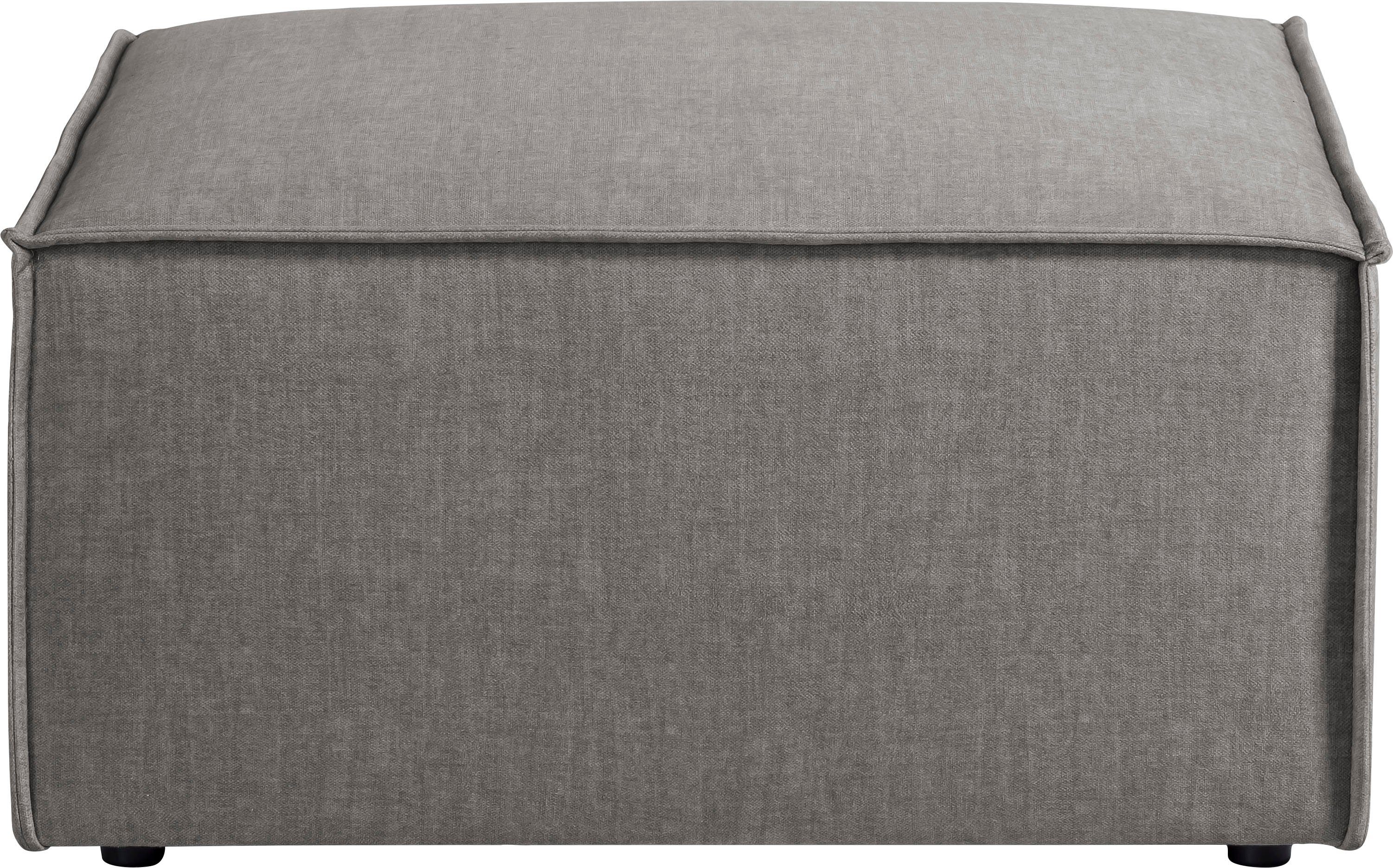 Home affaire Hocker Sherwood Vierkante poef/voetenbank, ideale als aanvulling op de "SHERWOOD" love seat