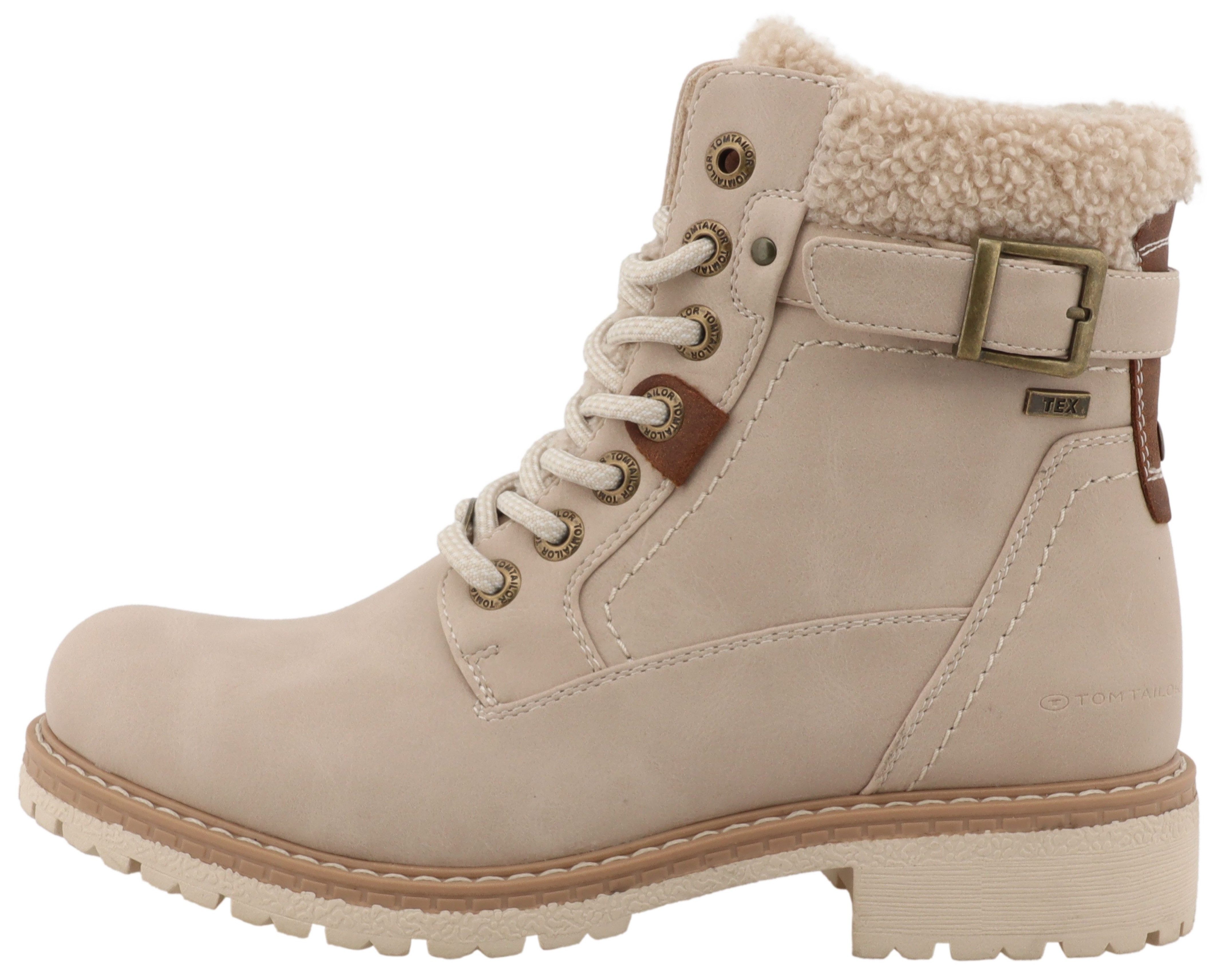 Tom Tailor Winterlaarzen Werkschoenen, hiking boot met blokhak