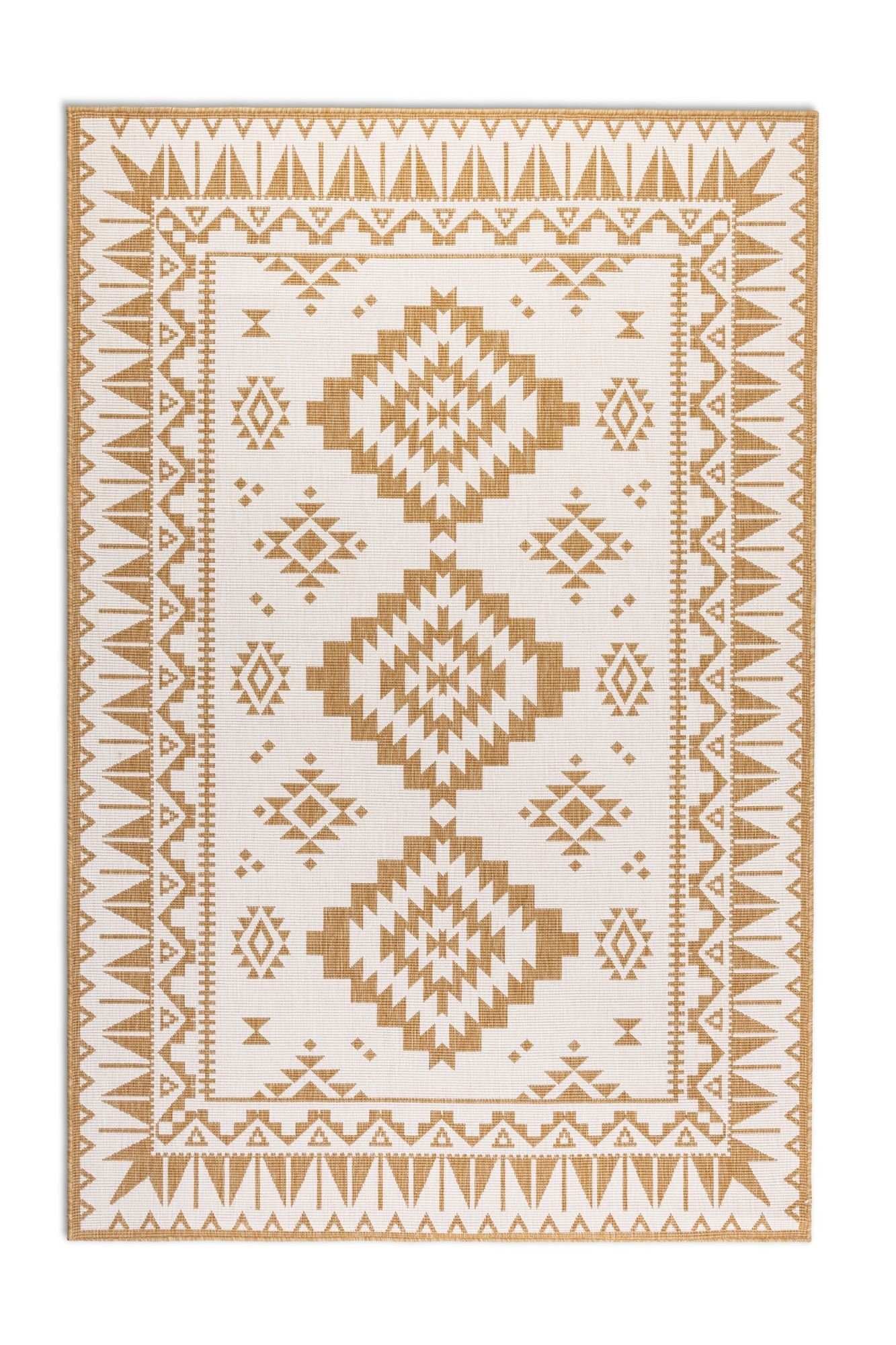 ELLE DECORATION Vloerkleed Dynamic, omkeerbaar tapijt Vlakweefsel, binnen- en buiten, modern, omkeerbaar, balkon, woonkamer, buiten